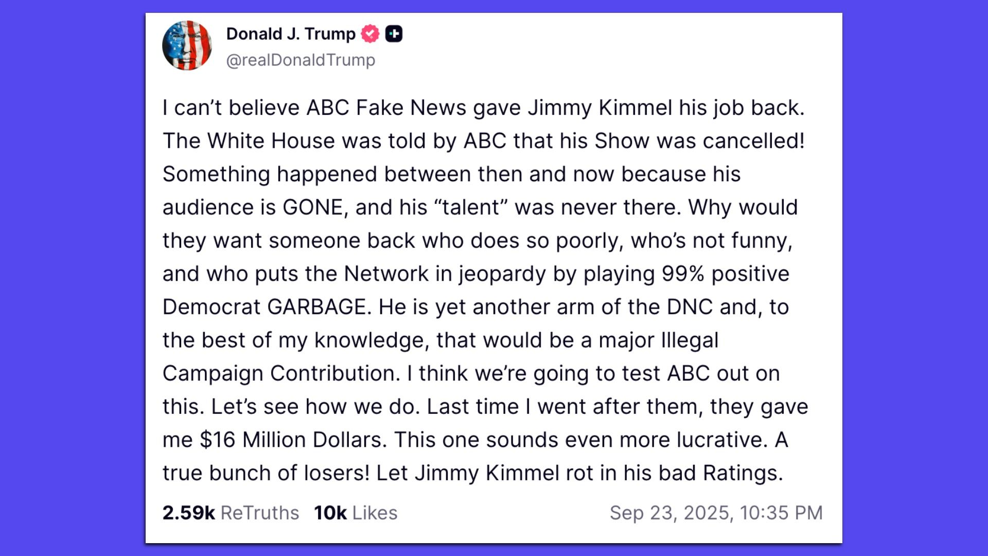 https://truthsocial.com/@realDonaldTrump/posts/115256938634035559