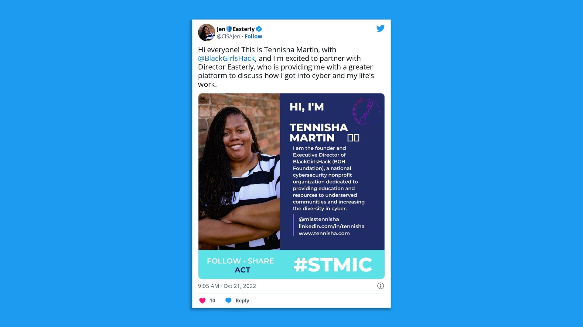 Screenshot of a tweet