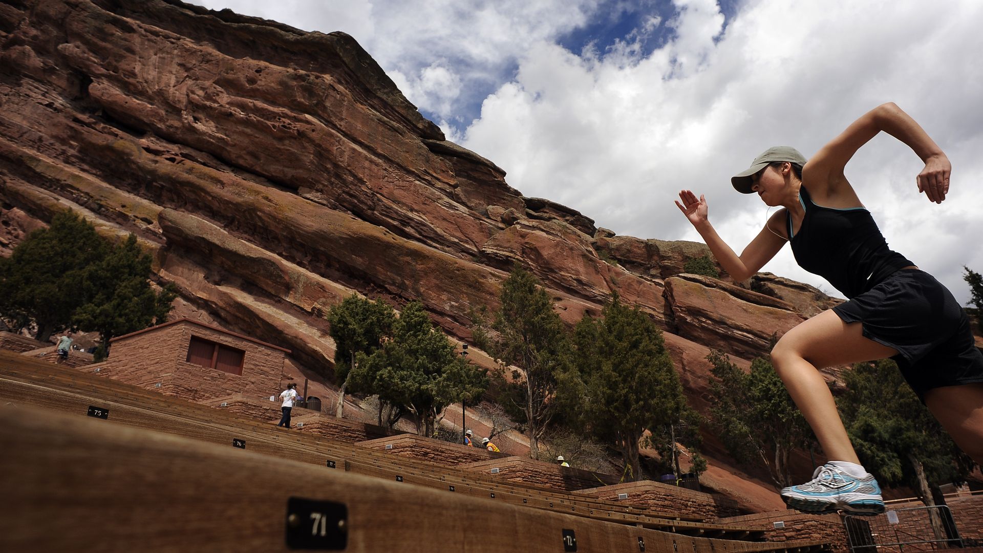 The stairs at Red Rocks Amphitheatre in Denver CO