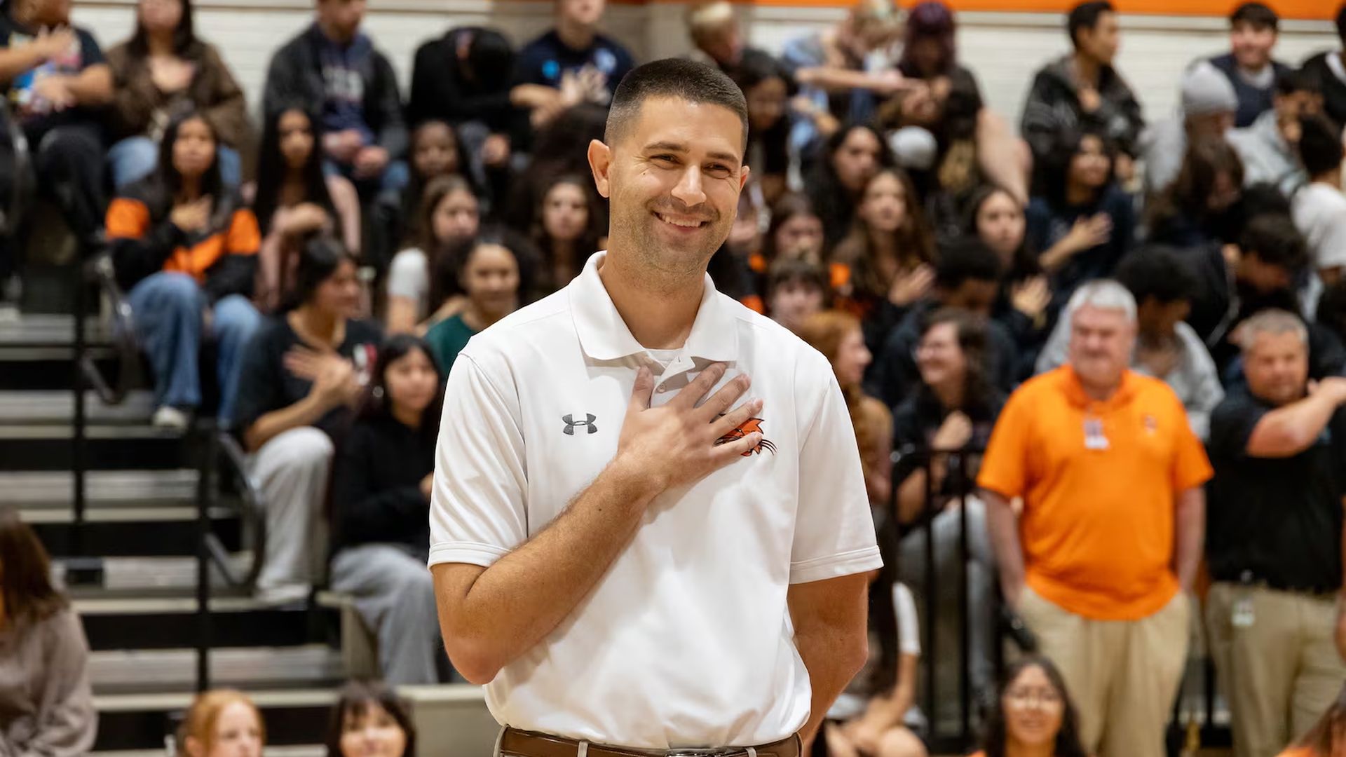 Teacher Stephen Paulson of Greeley Central High School was named Colorado's 2026 Teacher of the Year on Thursday. Photo: Courtesy of Valerie Mosley, Colorado Department of Education