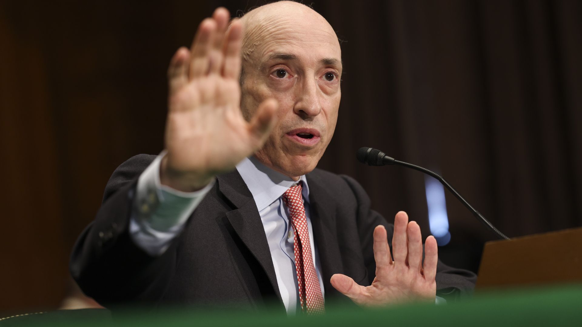 SEPTEMBER 15: Securities and Exchange Commission (SEC) Chair Gary Gensler testifies before the Senate Banking, Housing, and Urban Affairs Committee, on Capitol Hill, September 15, 2022