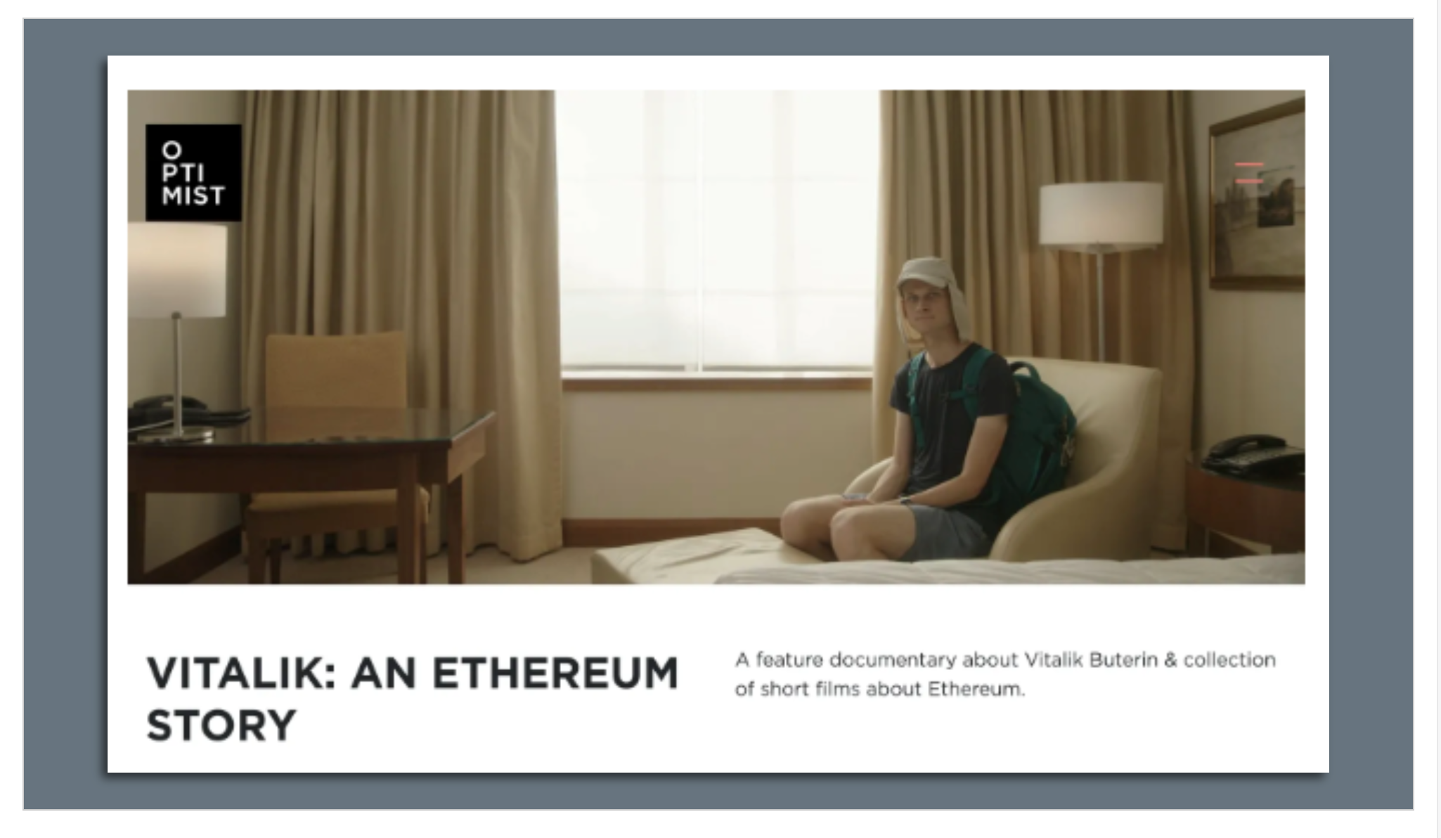 Coming soon: A Vitalik documentary