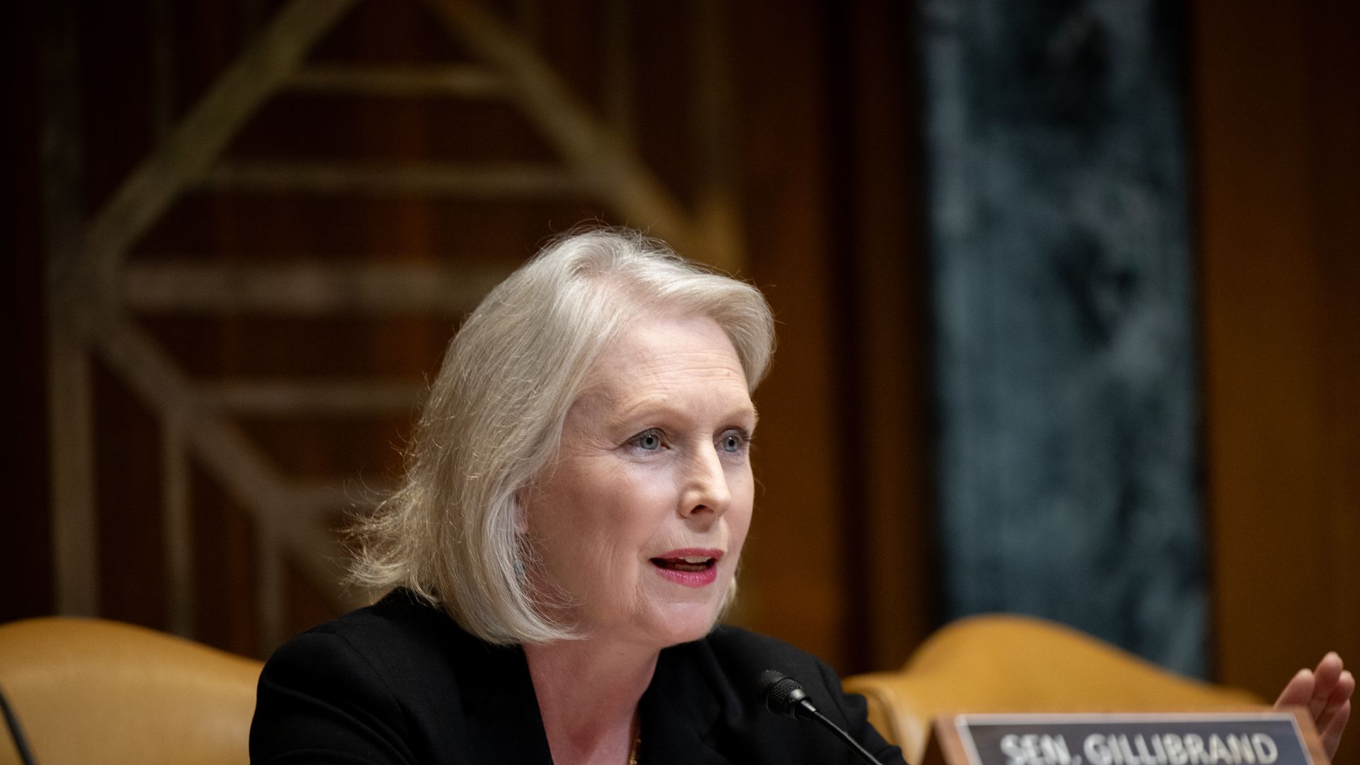 Sen. Kirsten Gillibrand during a Capitol Hill hearing on May 19.