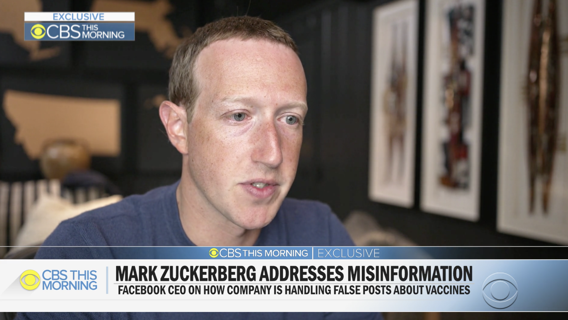 Mark Zuckerberg speaks to CBS This Morning
