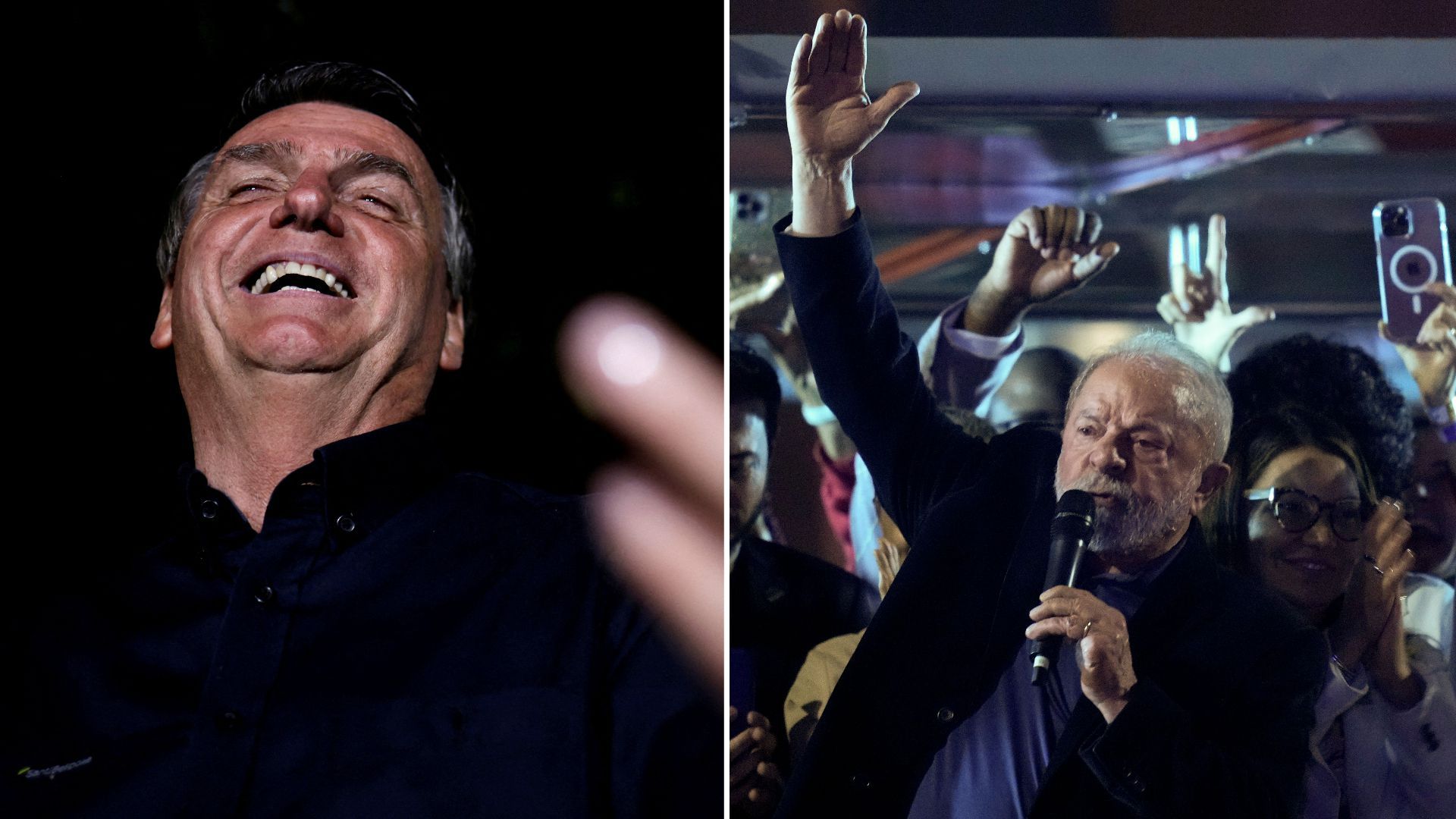 President Bolsonaro (left), Lula.