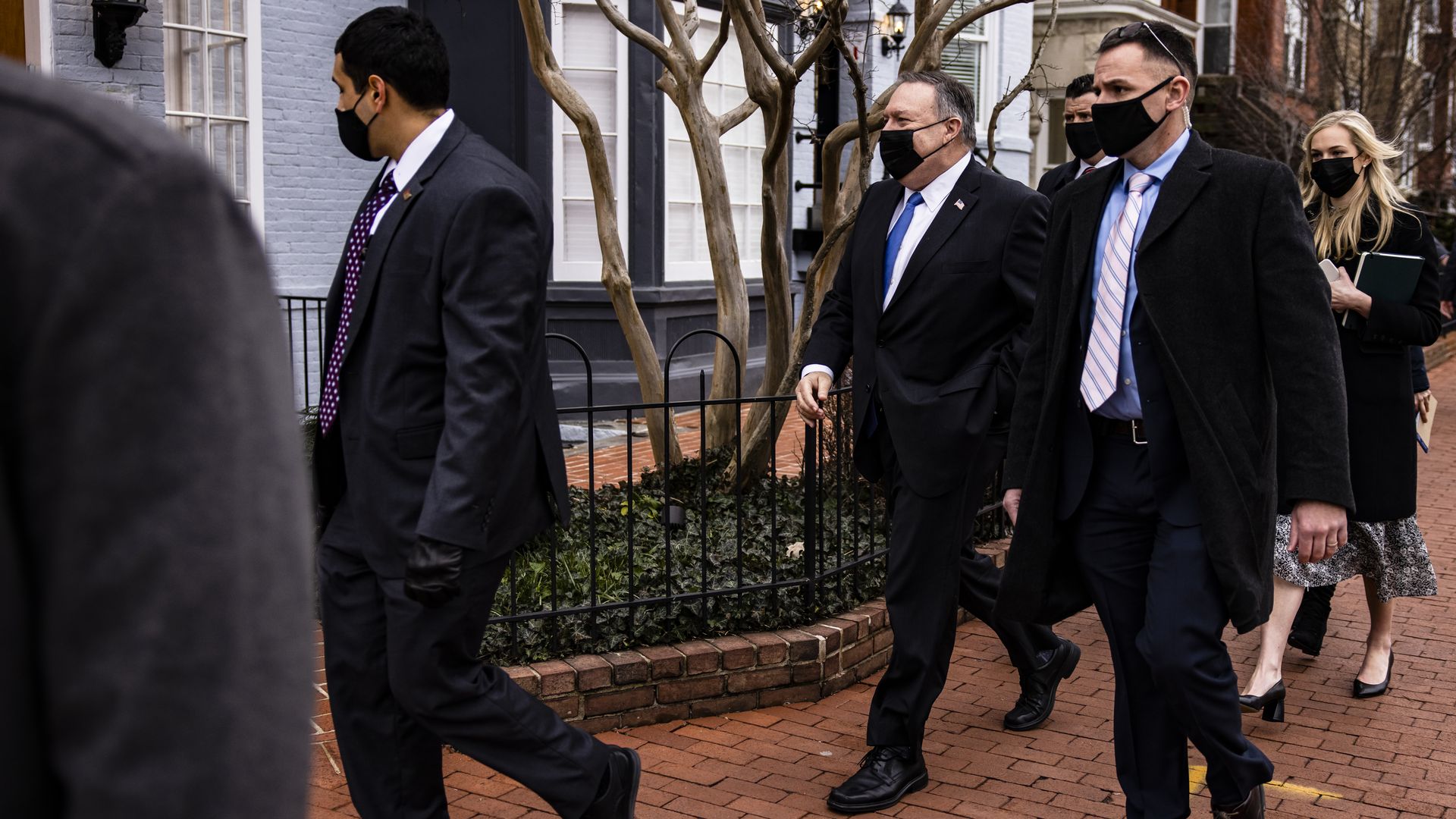 Former Secretary of State Mike Pompeo is seen in Washington on Feb. 12.