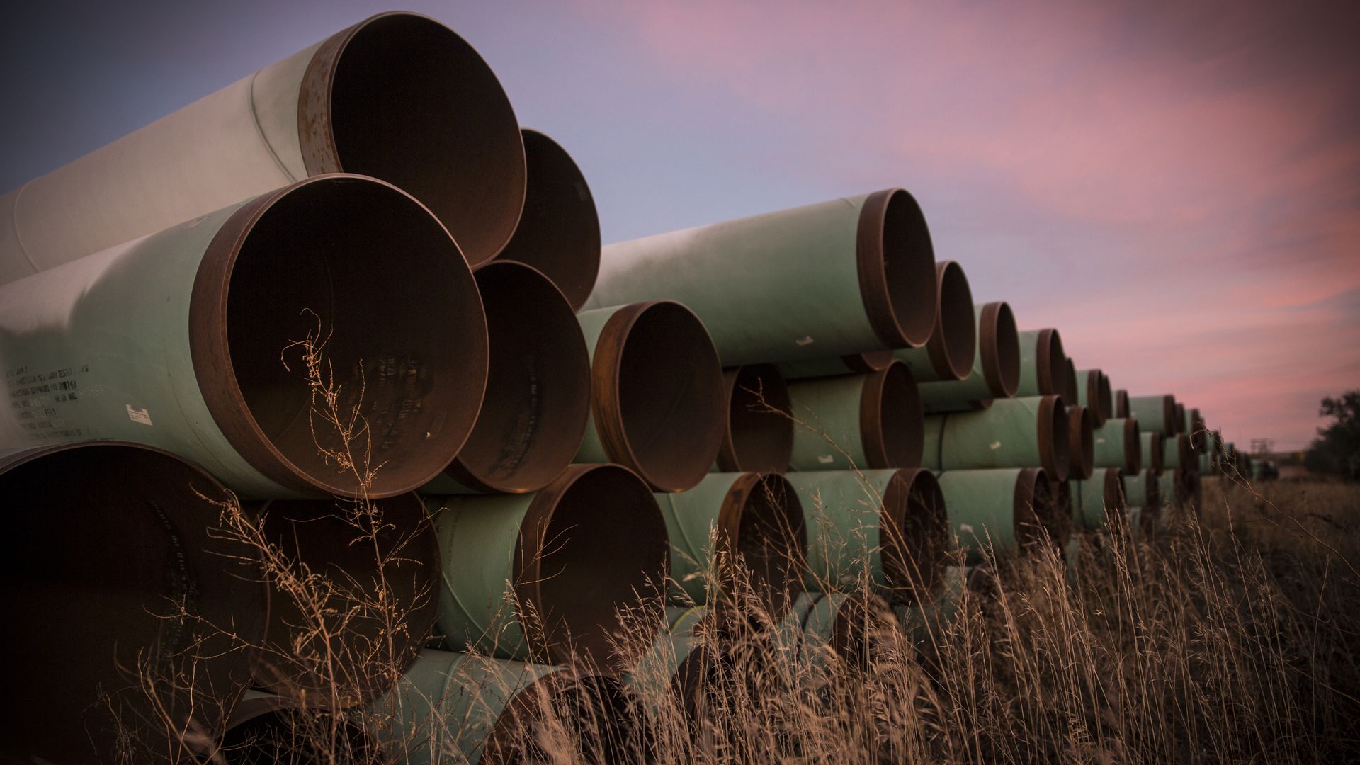  Miles of unused pipe, prepared for the proposed Keystone XL pipeline.