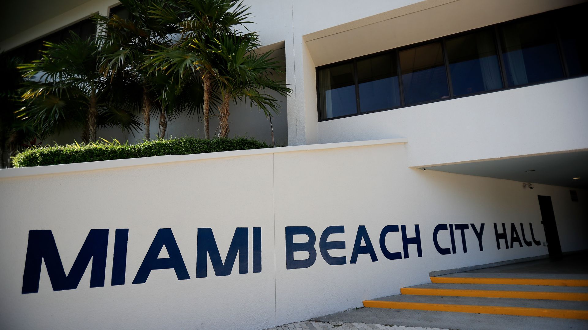 MIAMI BEACH, FL - APRIL 14: A general view of the Miami Beach City Hall on April 14, 2020 in Miami Beach, Florida. The city of Miami Beach has laid off 258 part-time staff and furloughed 35 full-time workers as a result of the economic downturn due to the COVID-19 pandemic. (Photo by Cliff Hawkins/G
