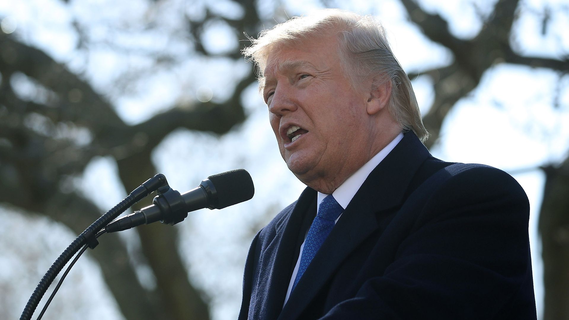 President Trump giving a speech