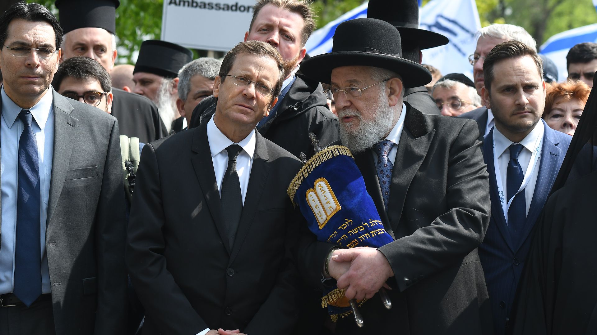 Isaac Herzog with Rabbi Yisrael Meir Lau