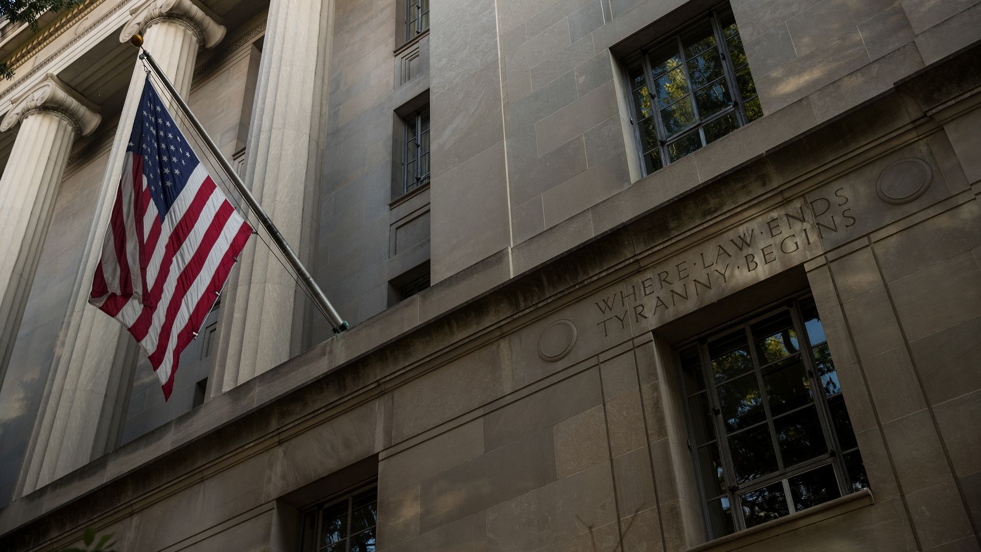 U.S. Department of Justice headquarters.