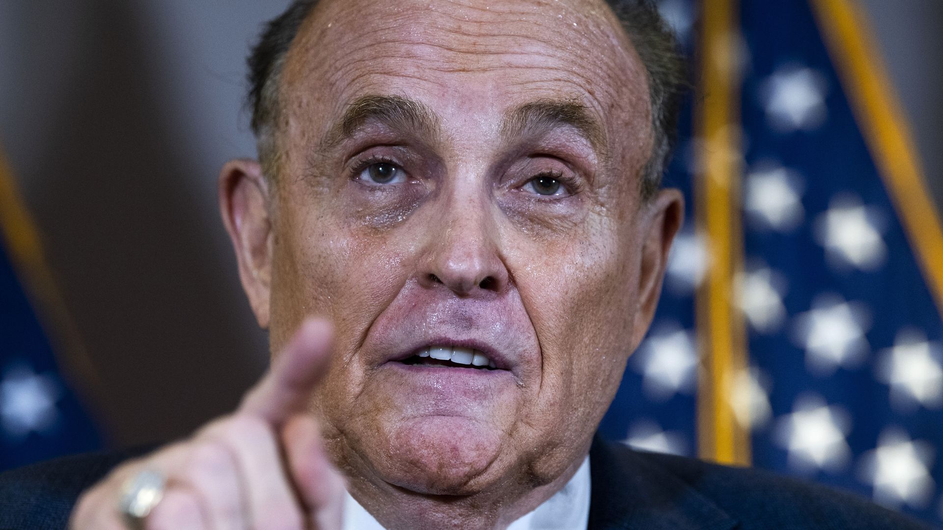  Rudolph Giuliani speaking during a press conference in Washington, D.C, in November 2020.