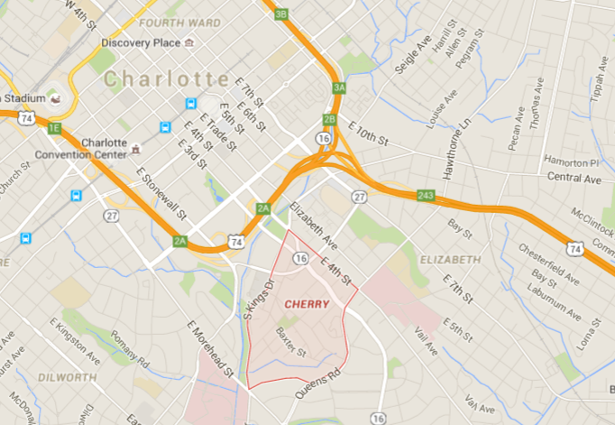 Historic Cherry Neighborhood map