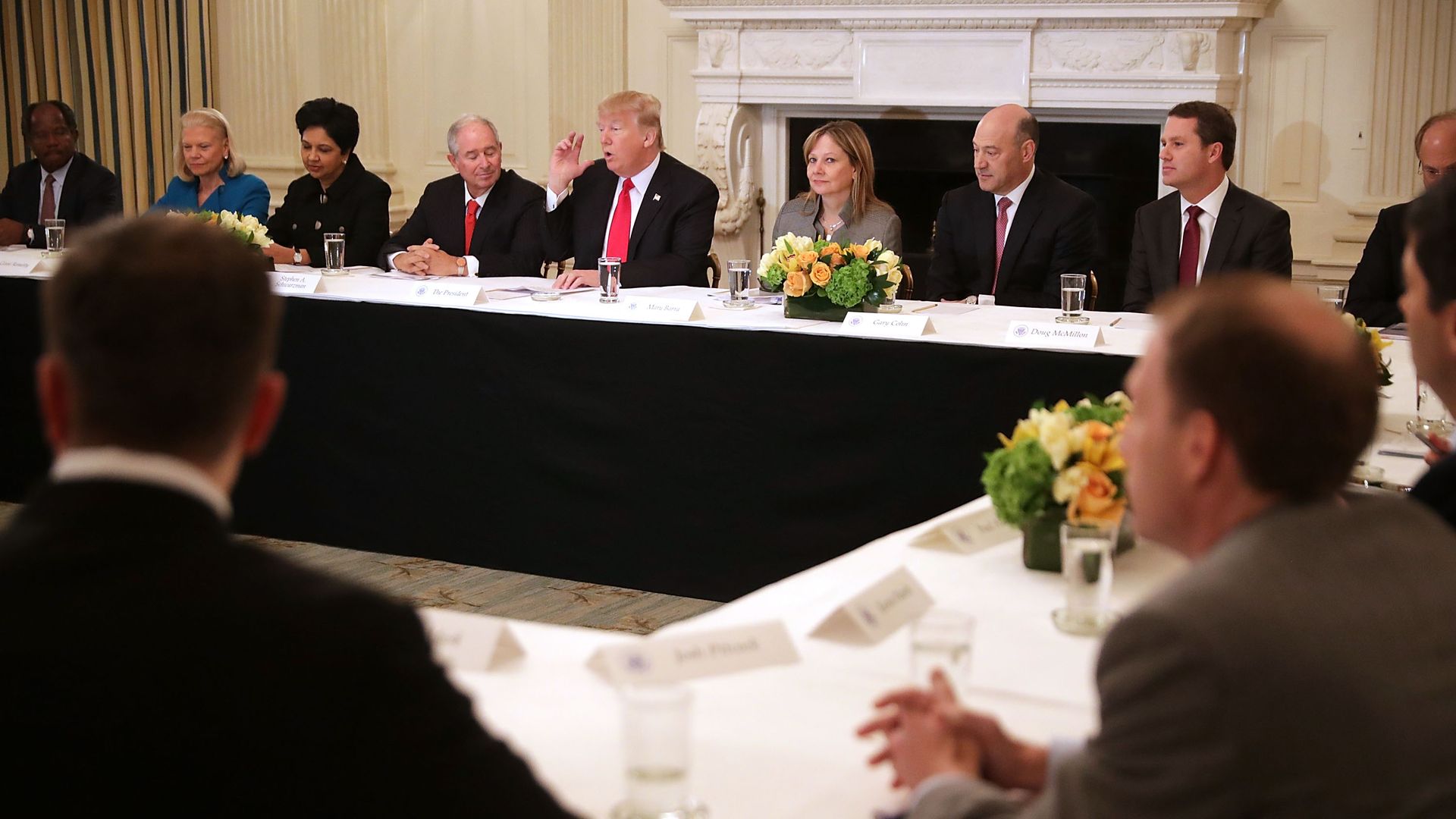 Trump with CEOs