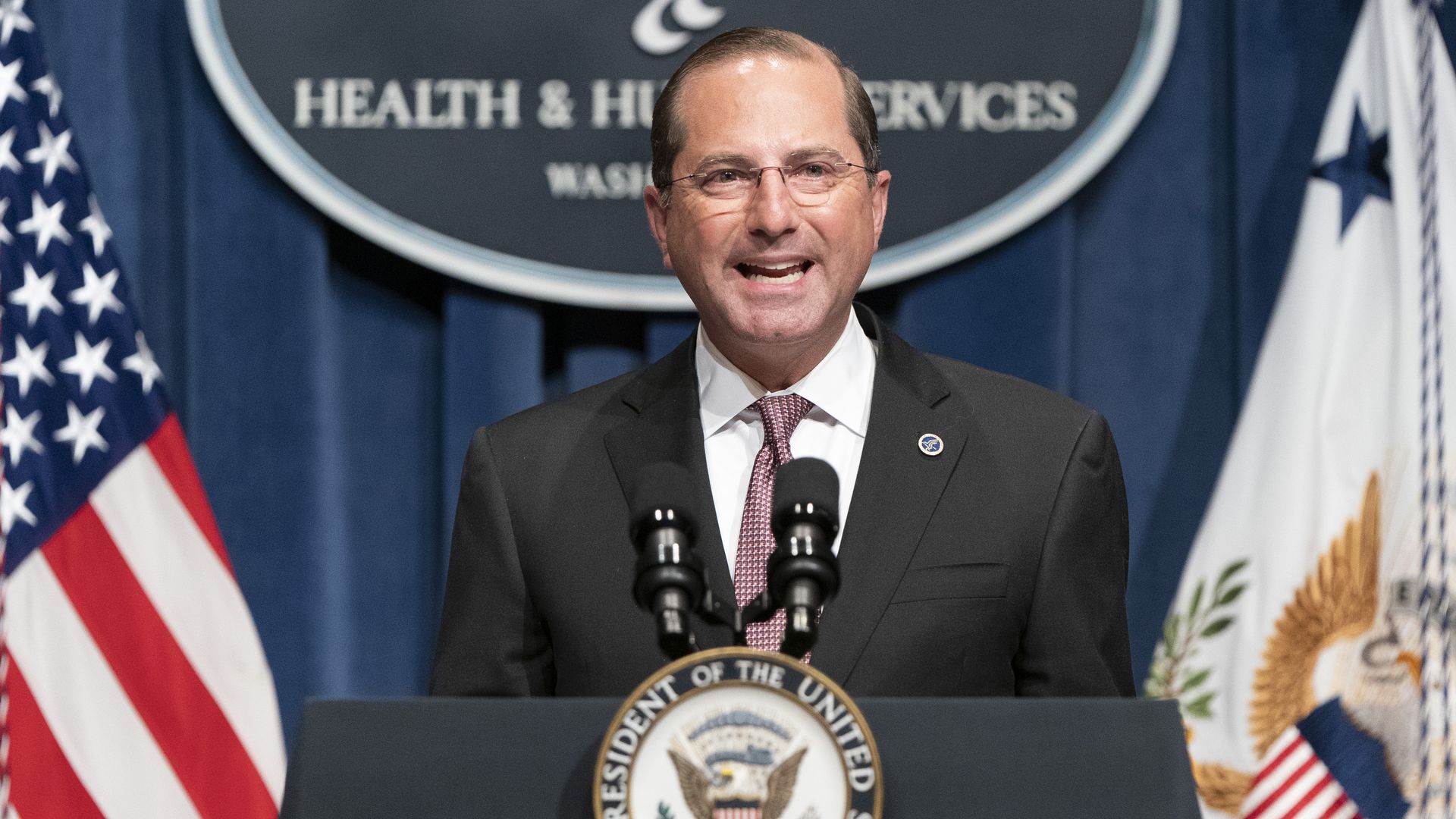 Secretary of Health and Human Services Alex Azar speaks after a White House Coronavirus Task Force briefing at the Department of Health and Human Services on June 26, 2020 in Washington, DC.