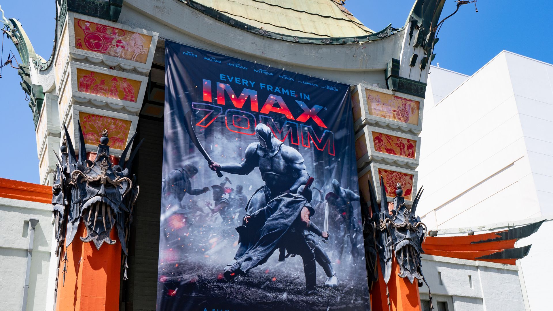 TCL Chinese Theatre during opening weekend for the Christopher Nolan film, "The Odyssey" in IMAX