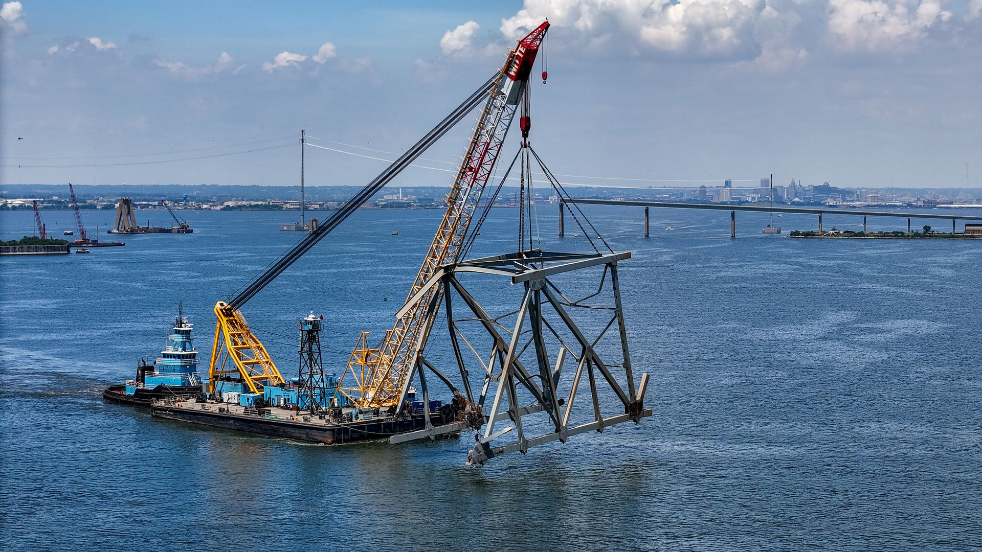 海外切手コレクション　Ship & Boats 船 Baltimore shipping channel fully reopens after bridge collapse