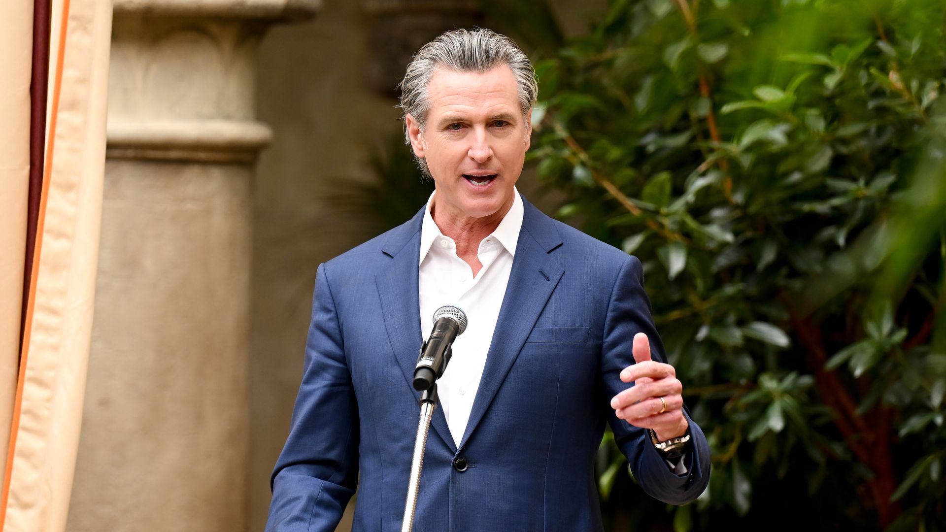 Il governatore della California Gavin Newsom al Vogue World: Hollywood Announcement allo Chateau Marmont il 26 marzo 2025 a West Hollywood, California.