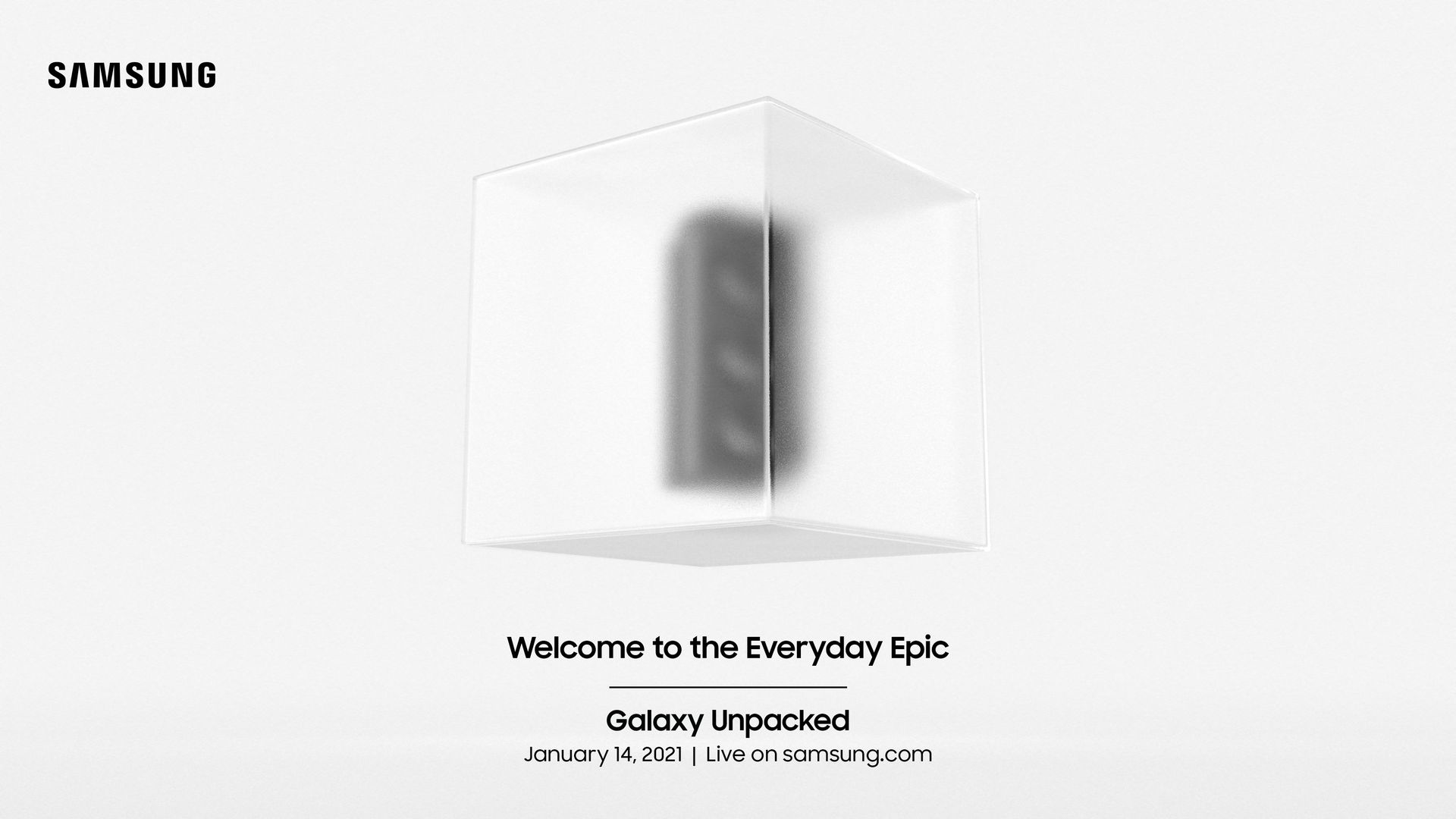 A screenshot of Samsung's invitation to the virtual launch of its next generation of Galaxy smartphones.