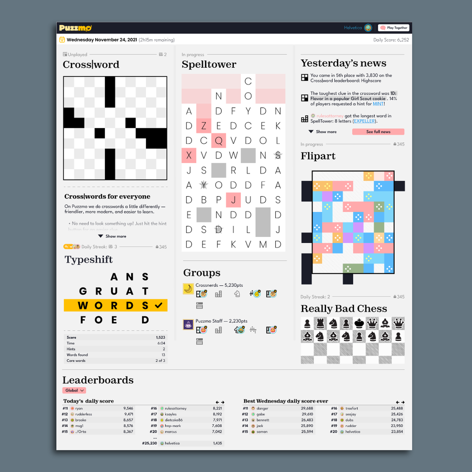 Daily Games  Puzzles, Crosswords & More Updated Every Day