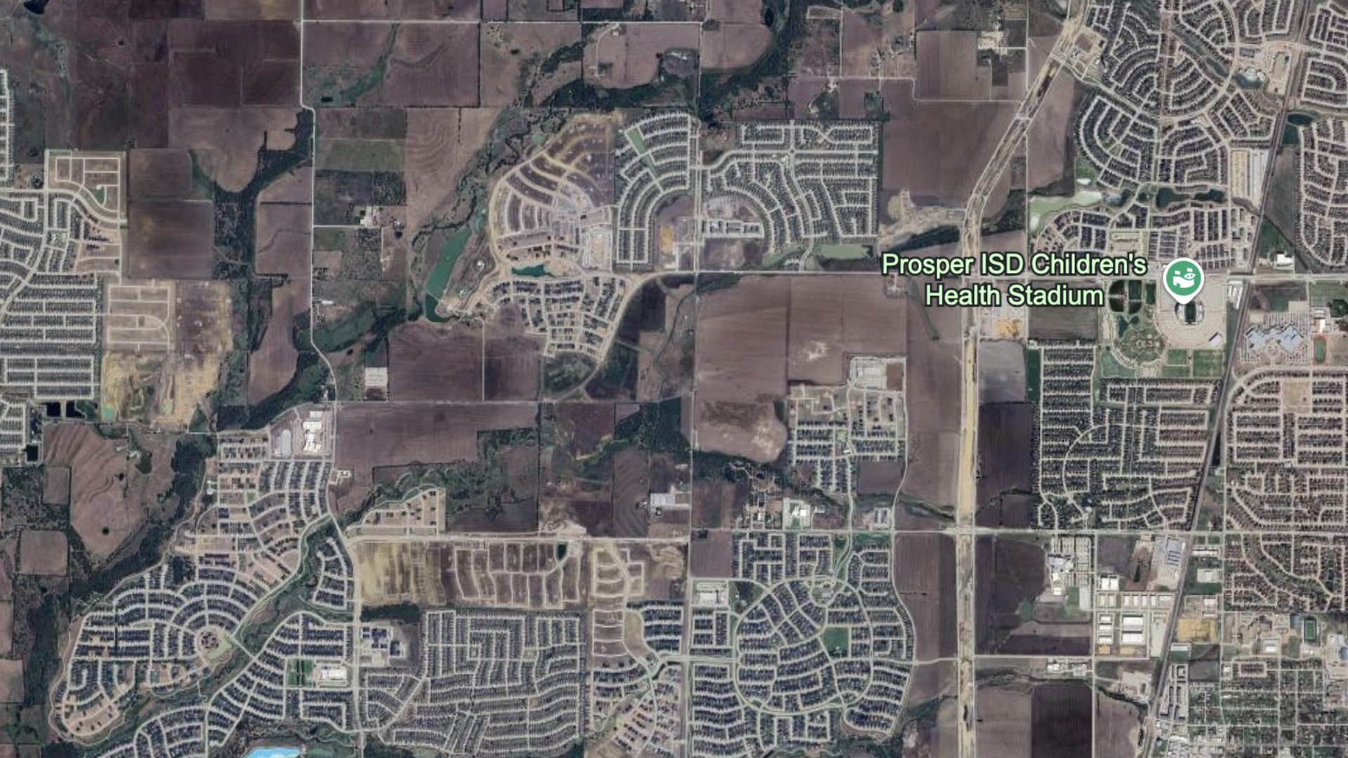 An aerial view of a map