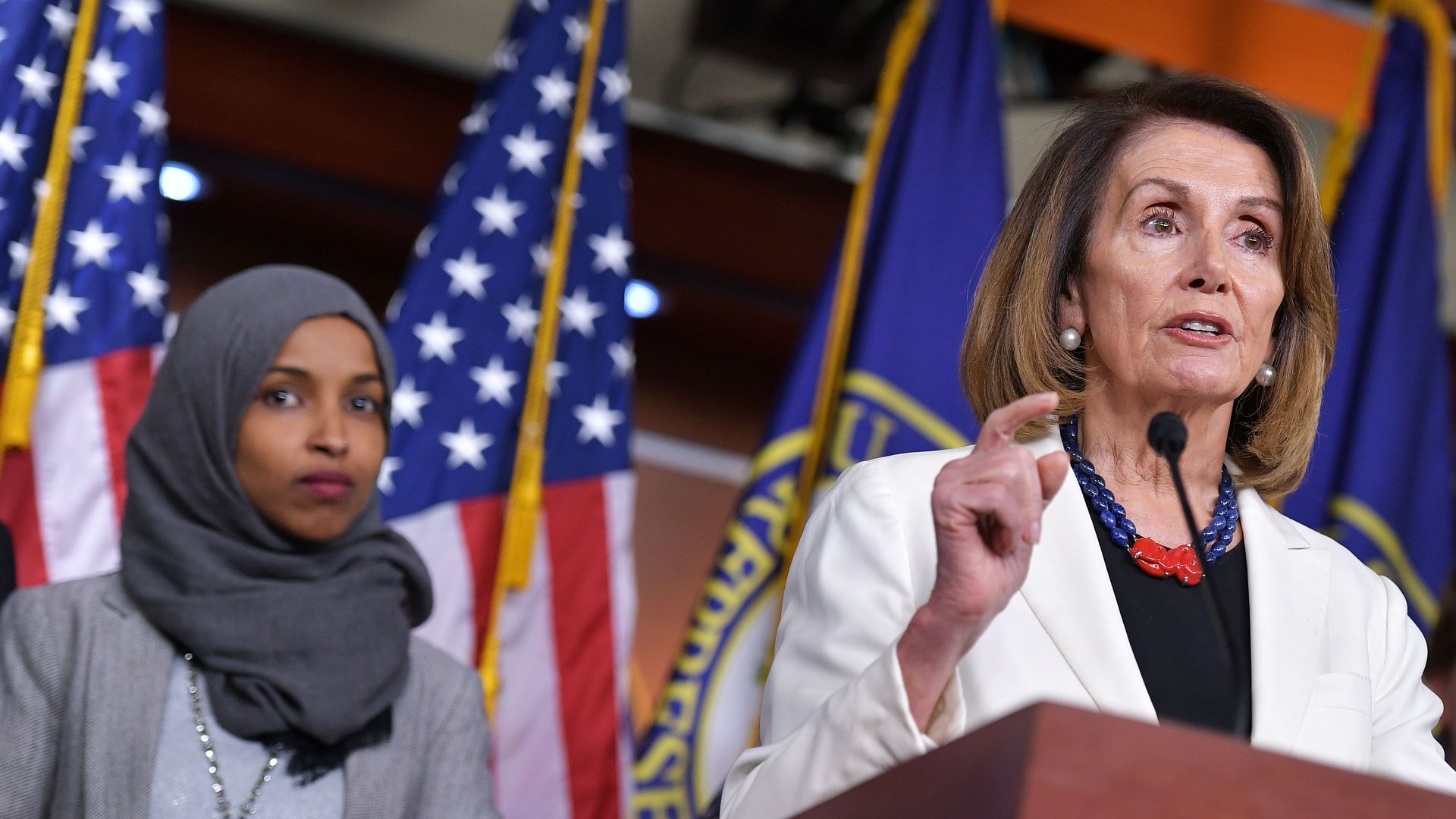 Nancy Pelosi spoke out against President Trump's retweet of an Ilhan Omar video.