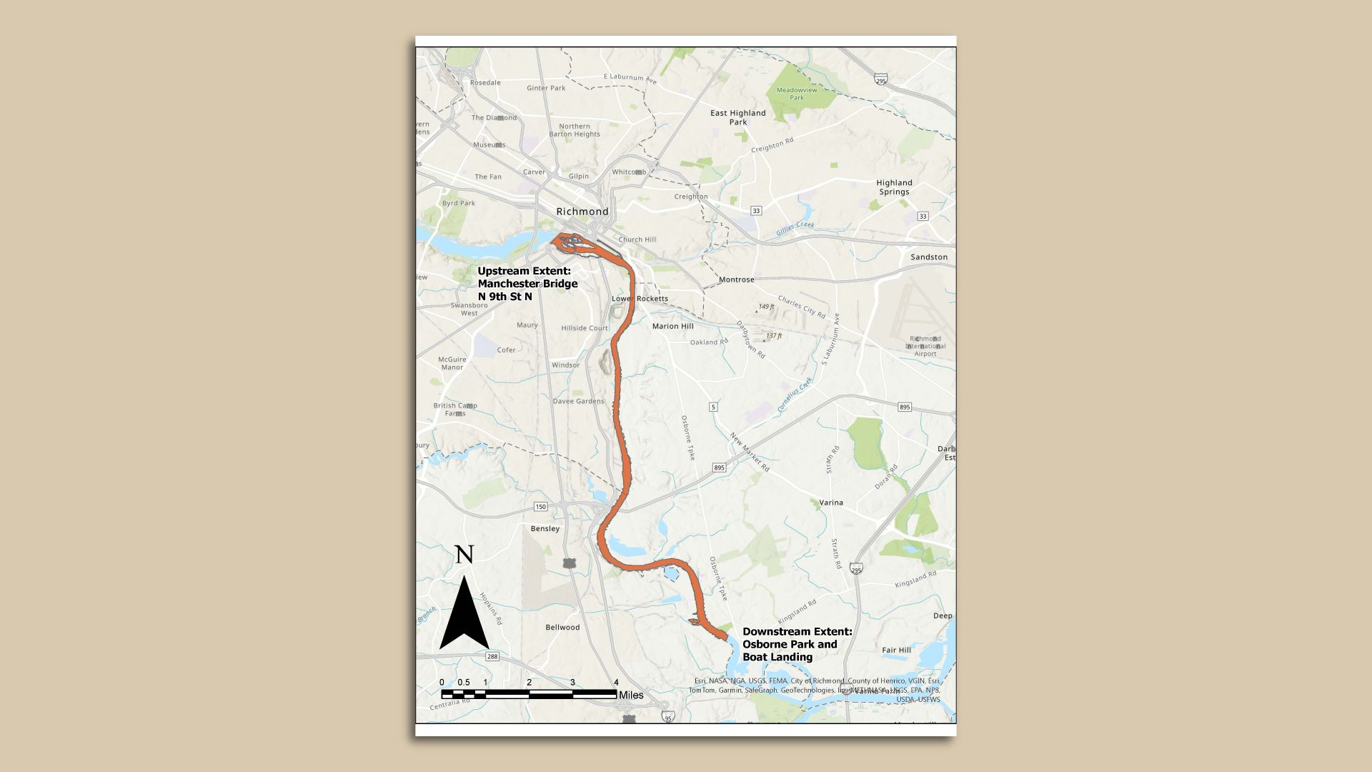 The poop-contaminated parts of the river. Image: Courtesy of VDH 
