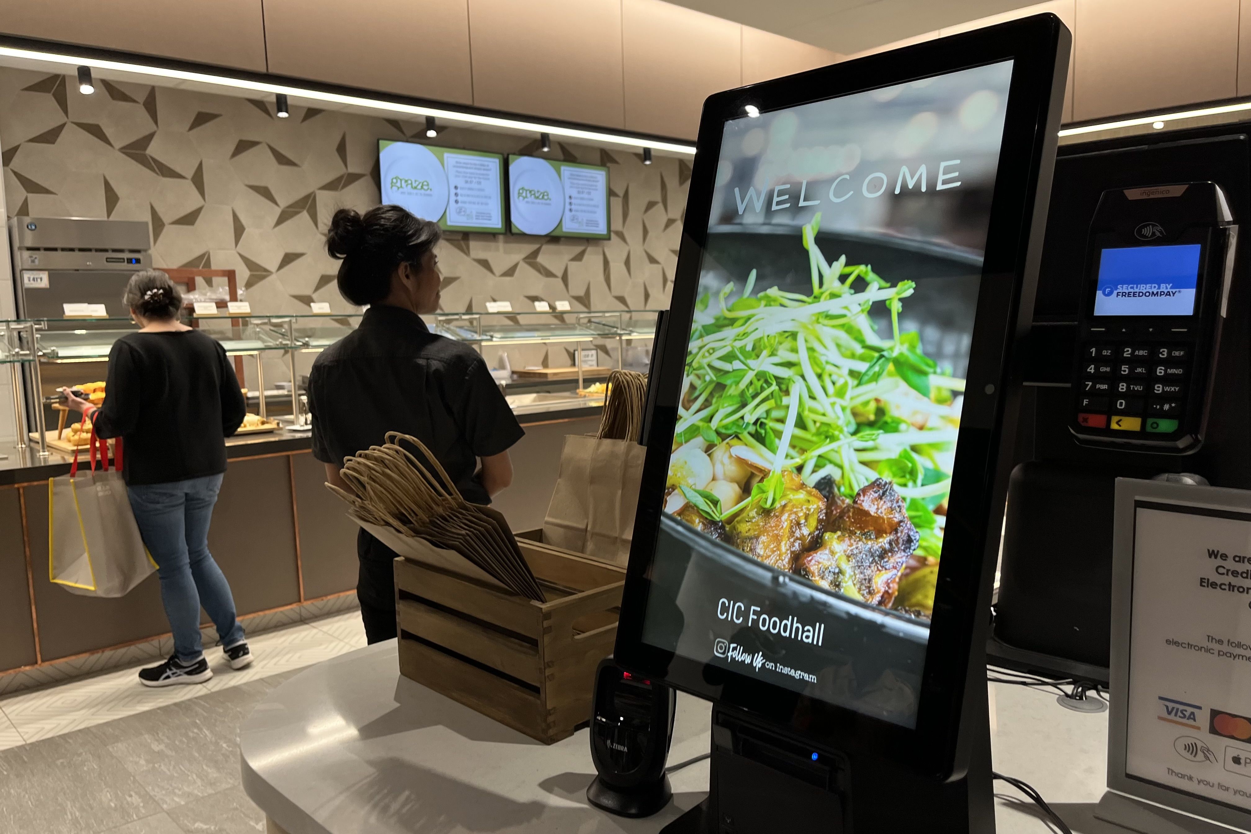 Photo of a tablet for ordering food