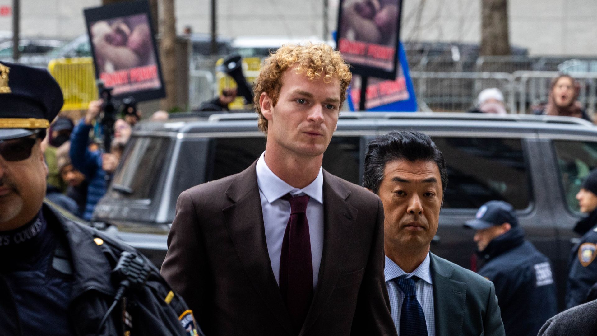 Daniel Penny arrives at the Manhattan Criminal Courthouse on December 9