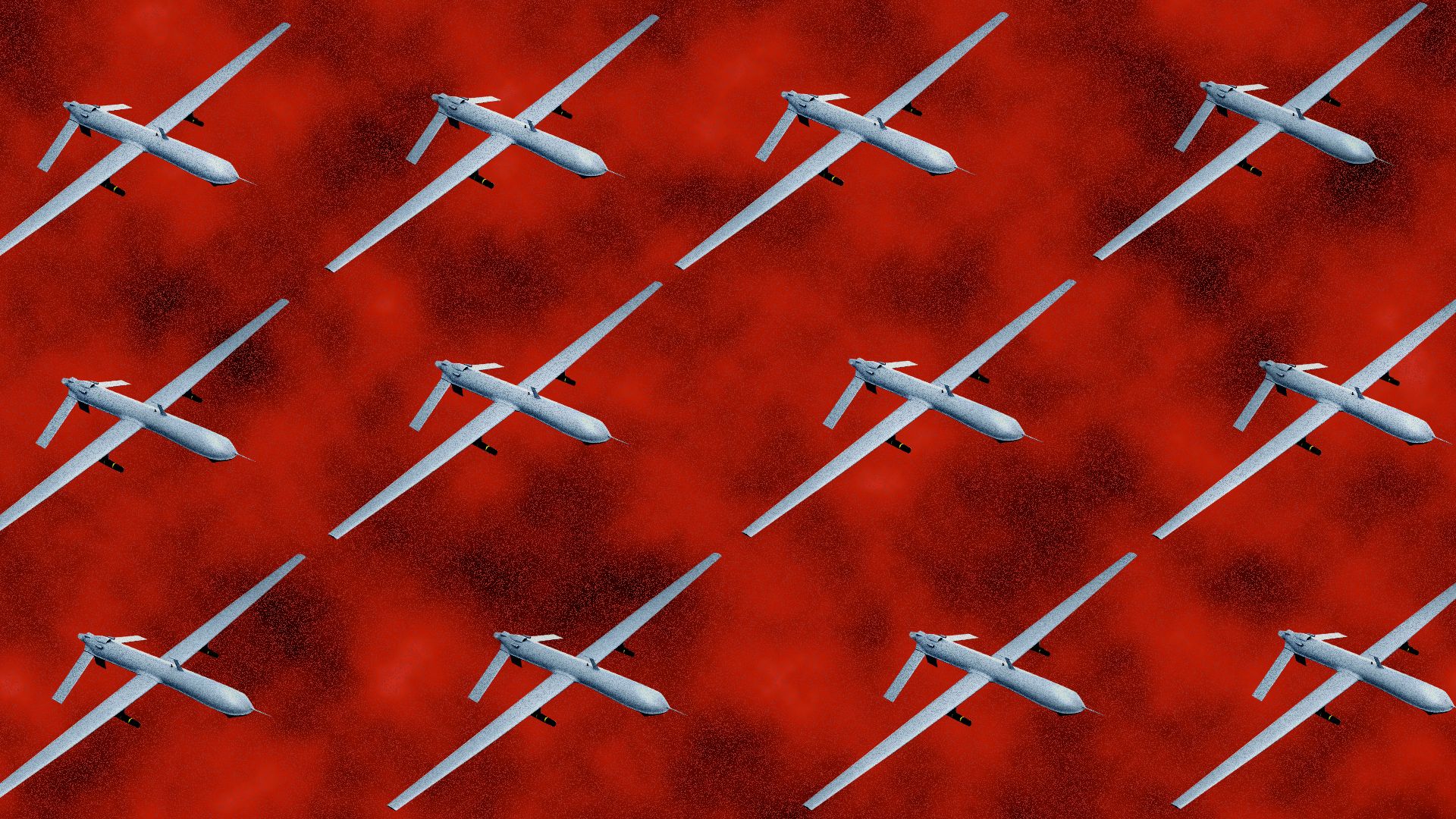 Illustration of a pattern of military drones. 