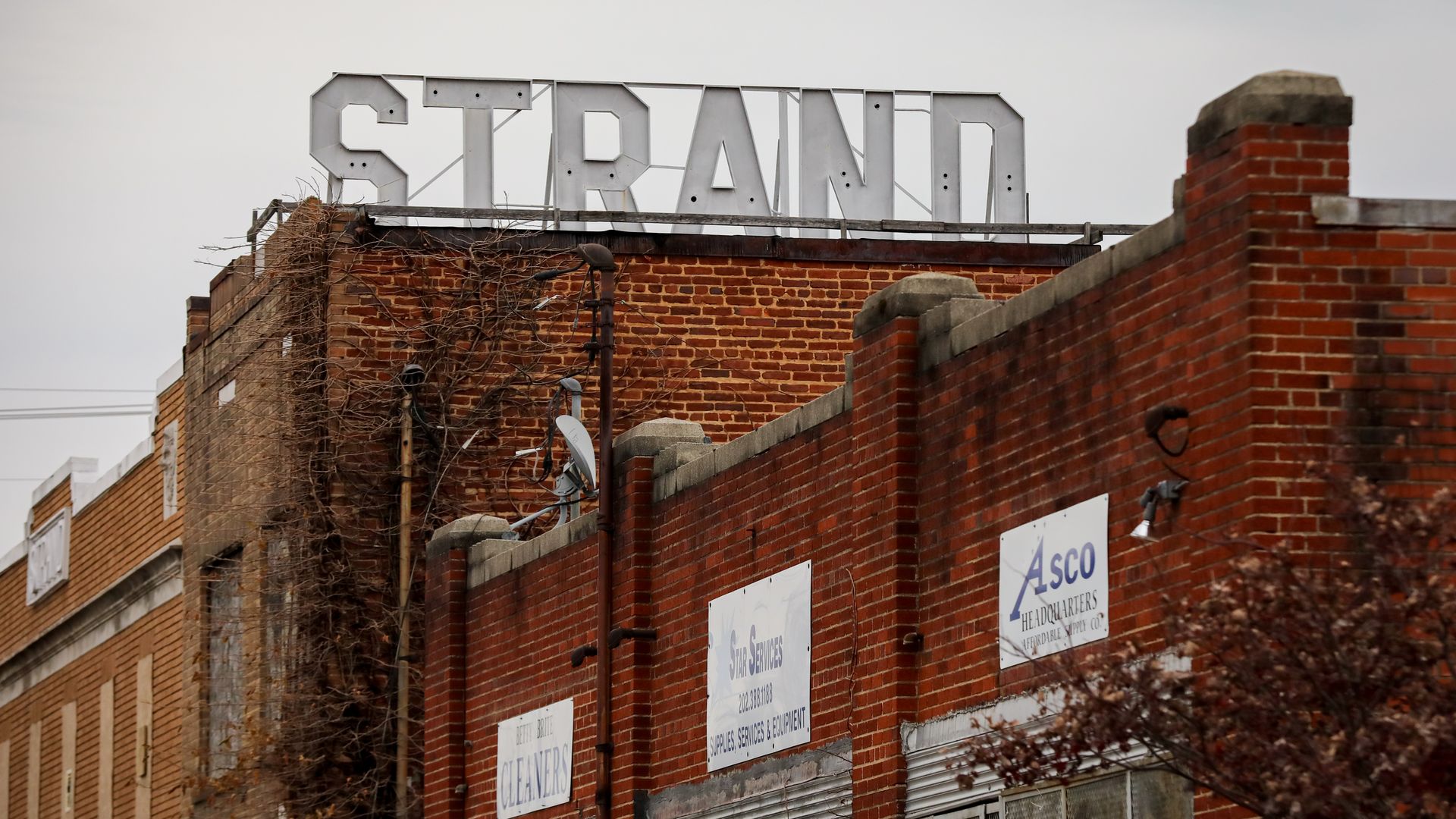 The Strand Theater after it had been abandoned.