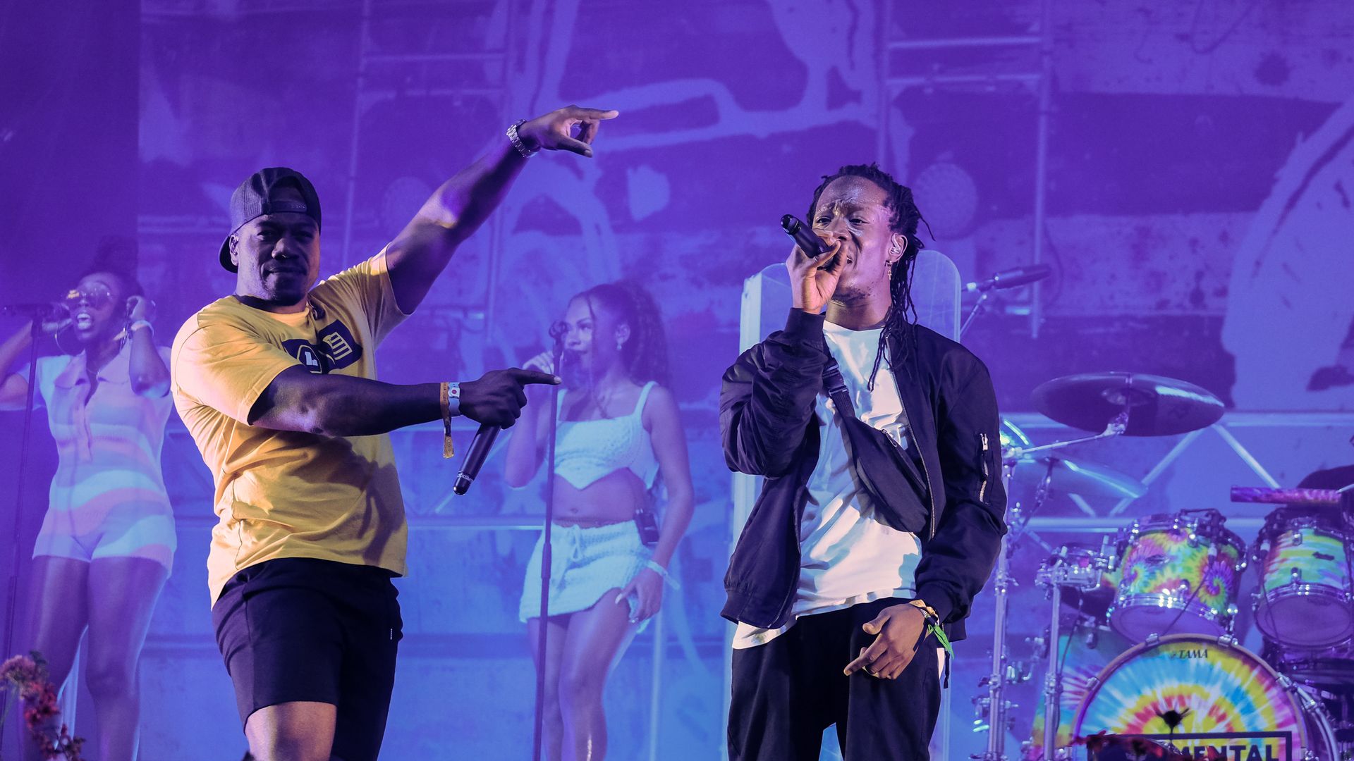 rappers perform on stage