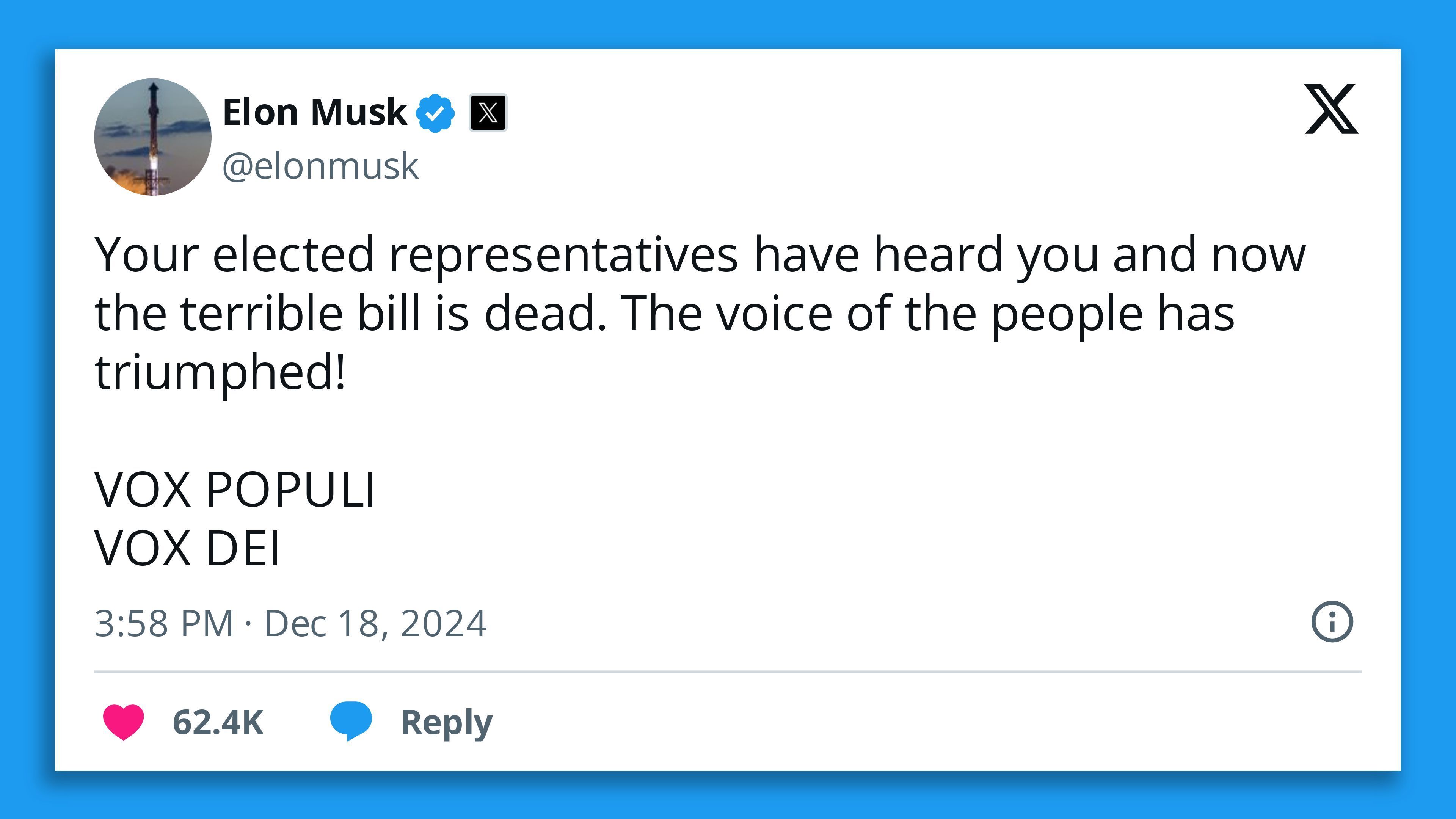 Elon Musk tweet