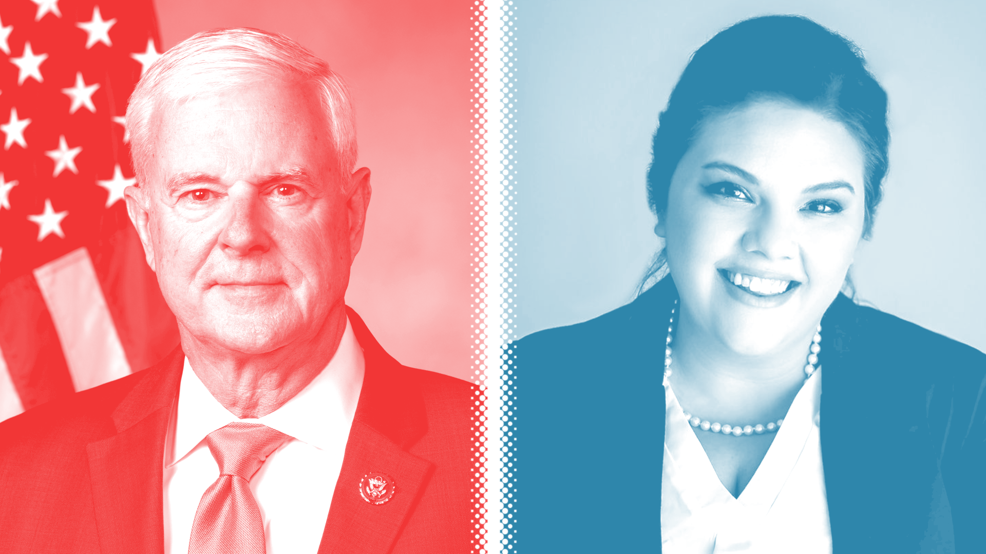 Photo illustration of Representative Steve Womack and Caitlin Draper Mattelin.