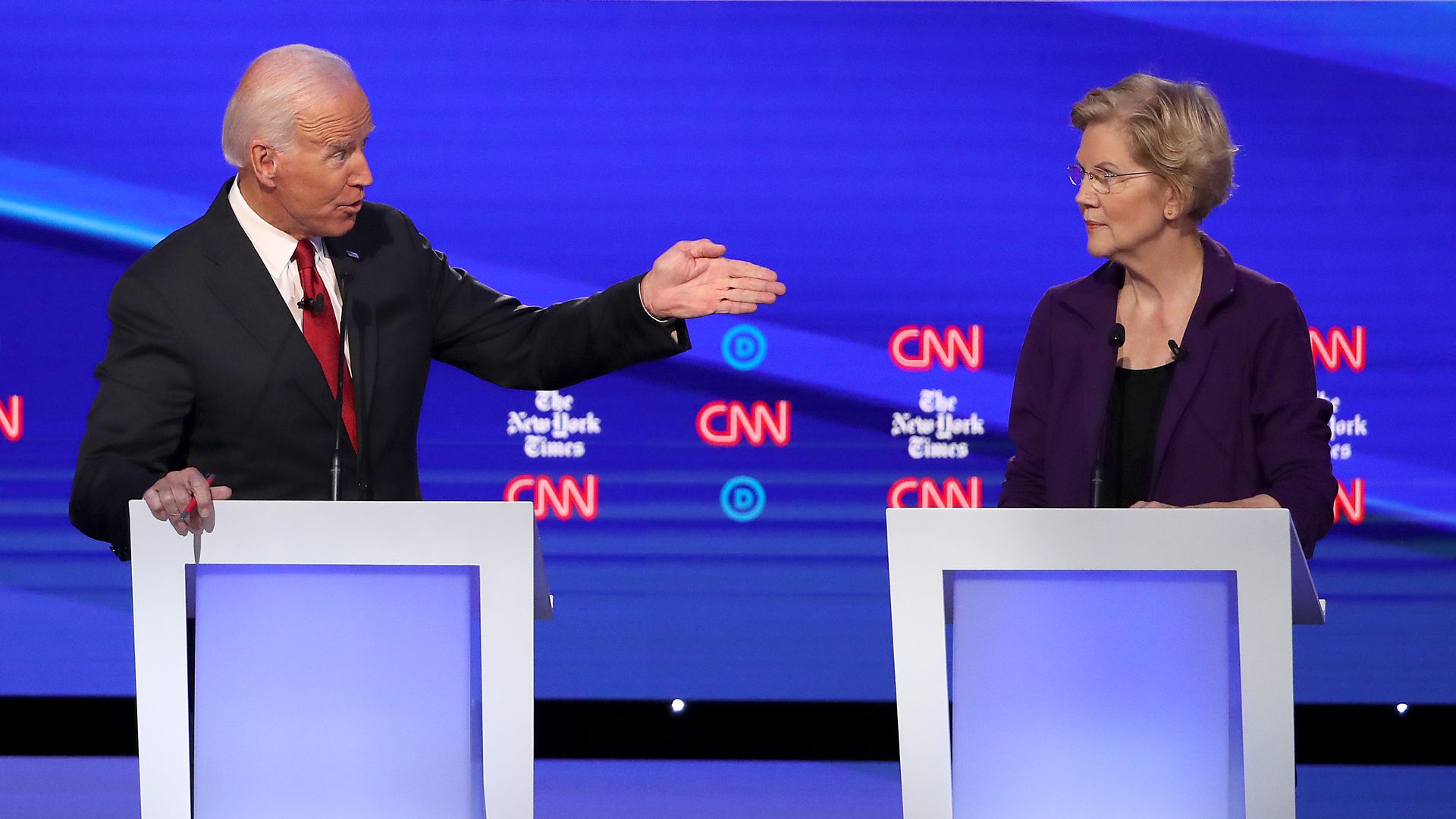 Joe Biden and Sen. Elizabeth Warren. Photo: Win McNamee/Getty Images