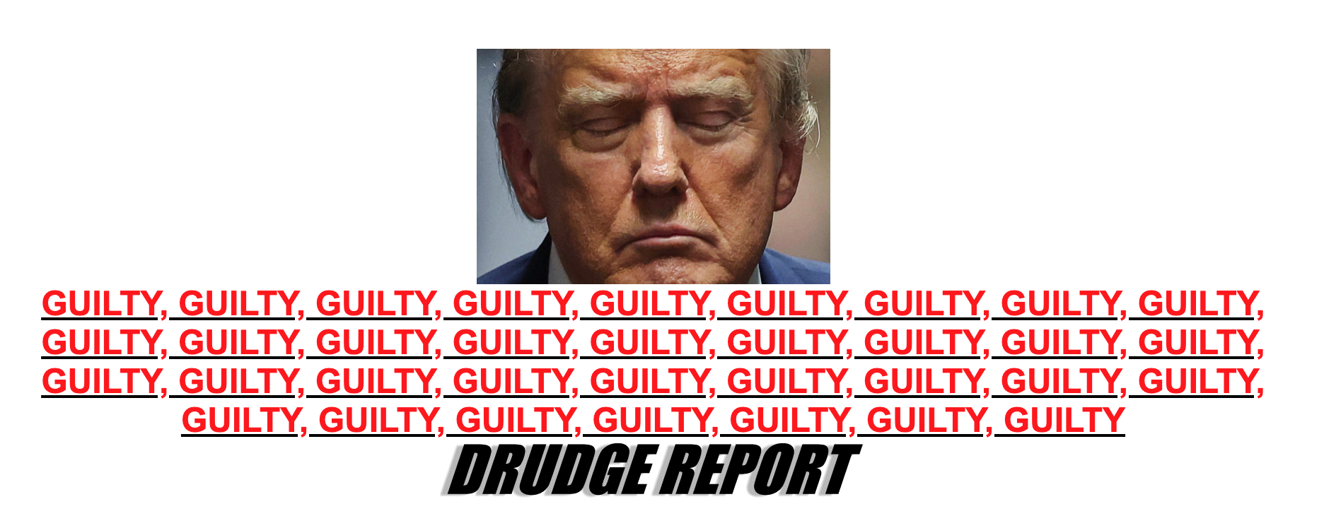 Drudge's homepage last night.