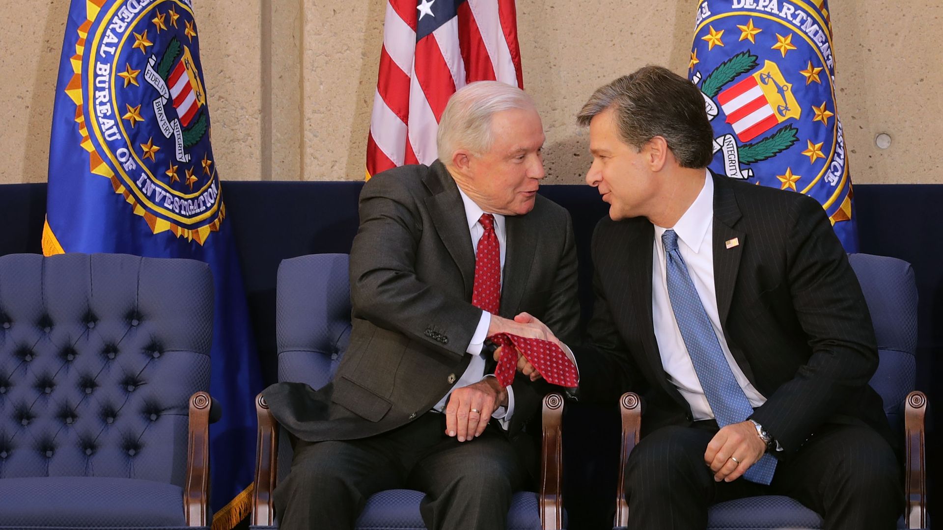 Jeff Sessions and Christopher Wray