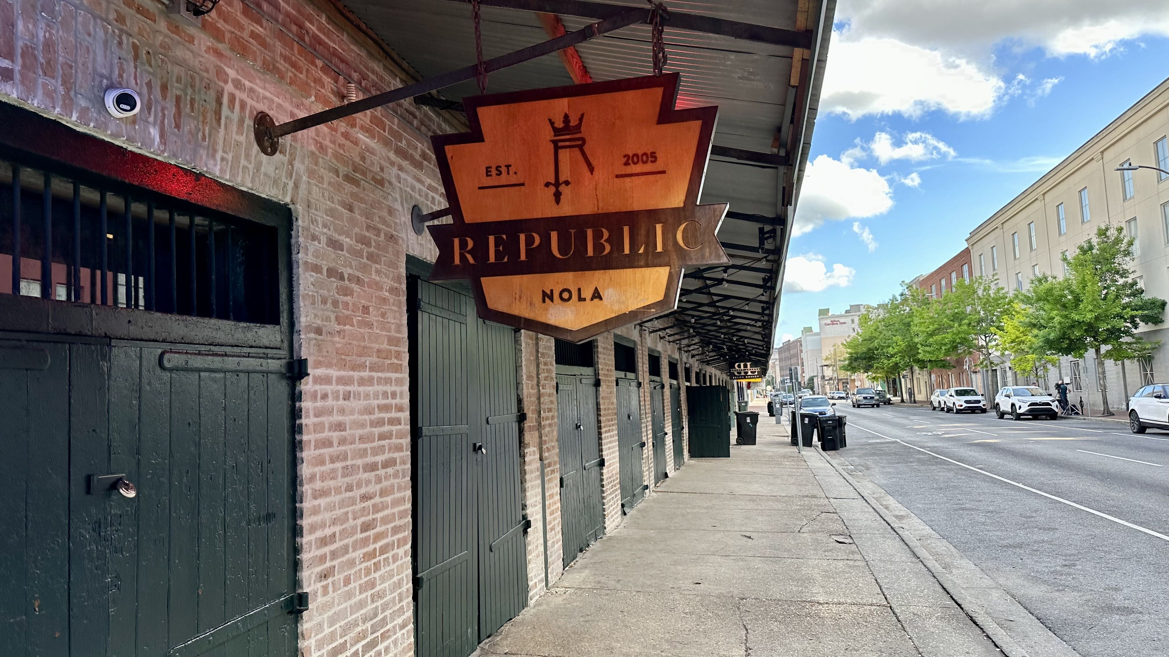Photo shows the front of Republic NOLA in the 800 block of South Peters Street.