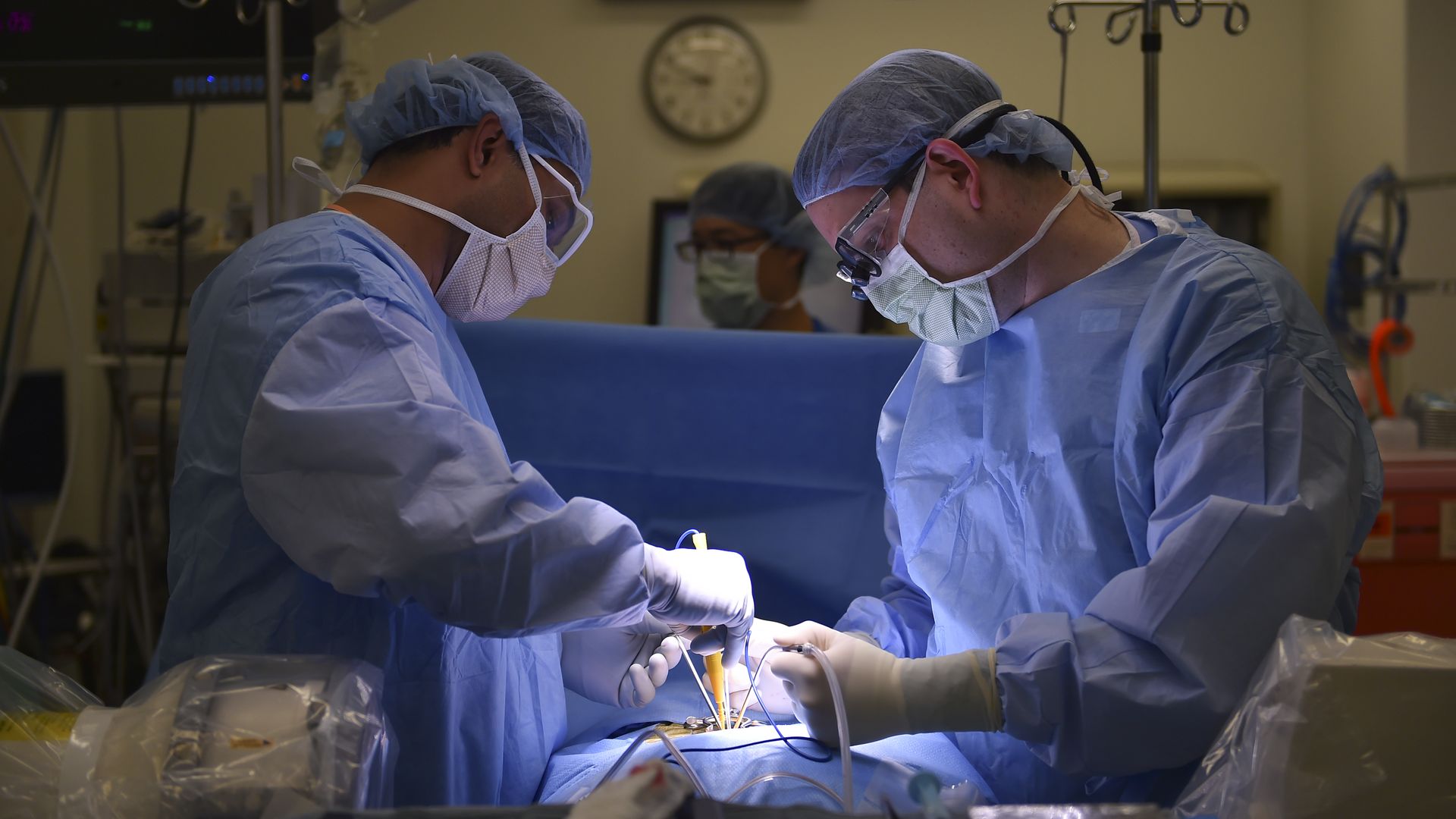 A man being operated on 