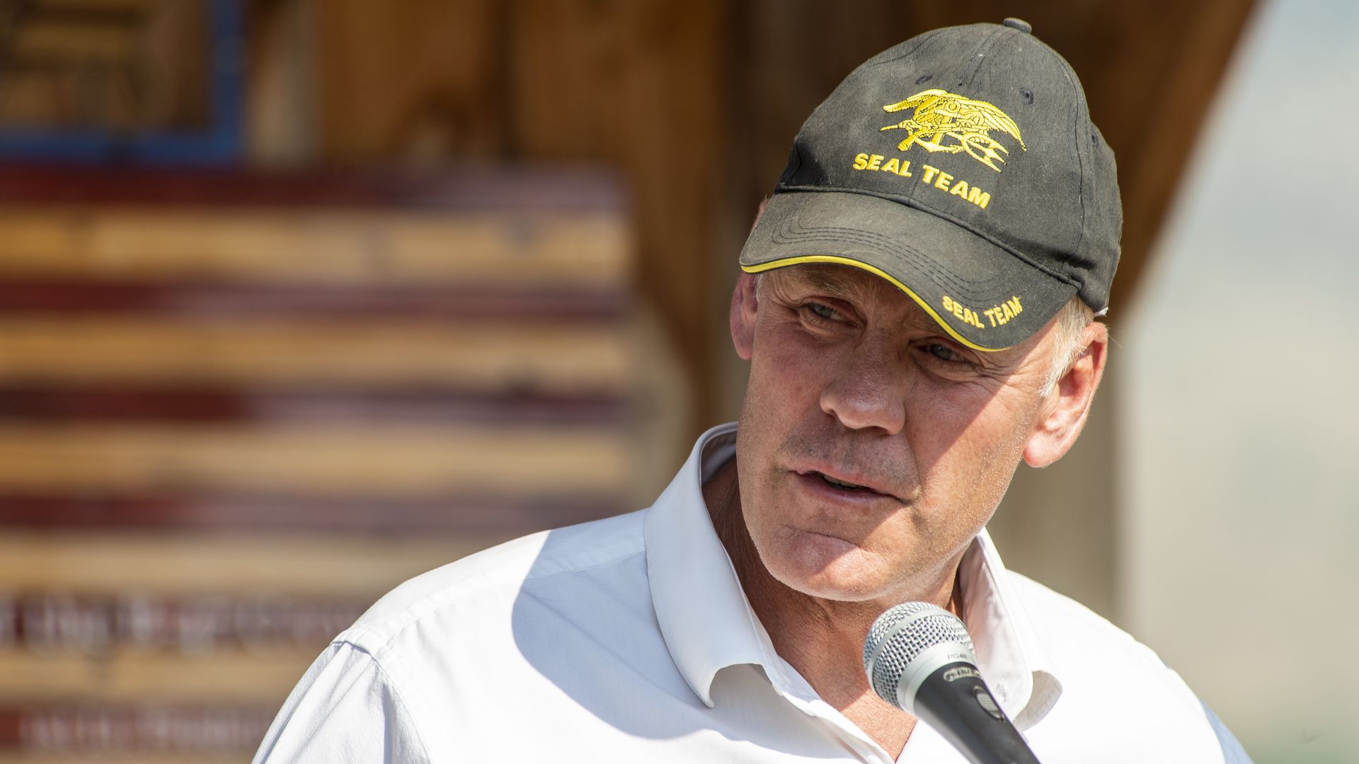 Republican Ryan Zinke, a contender for Montanas second congressional seat, at an event on July 24, 2021 in Emigrant, Montana. 