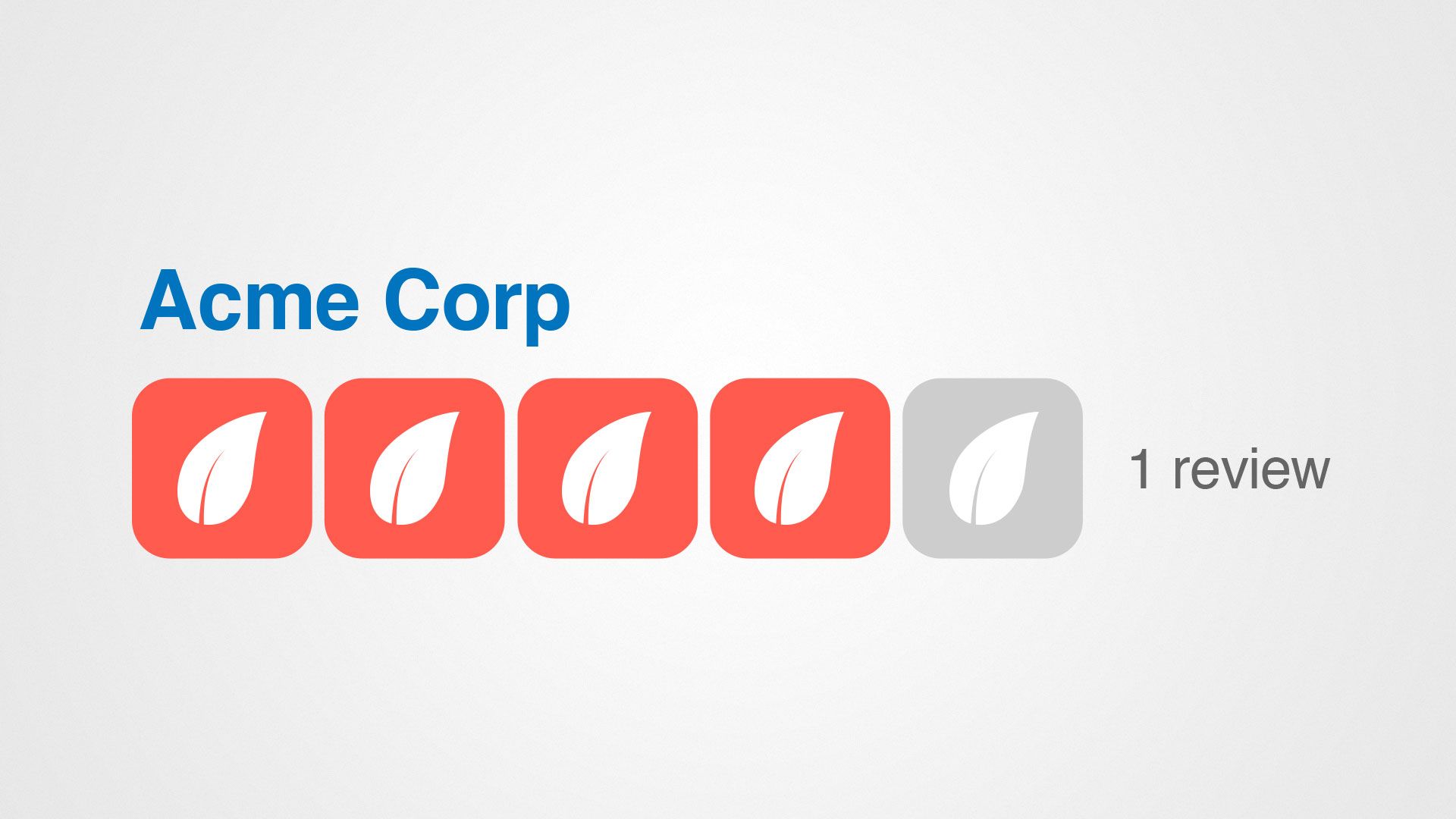 Illustration of a 5-leaf rating system in the style of an online review.