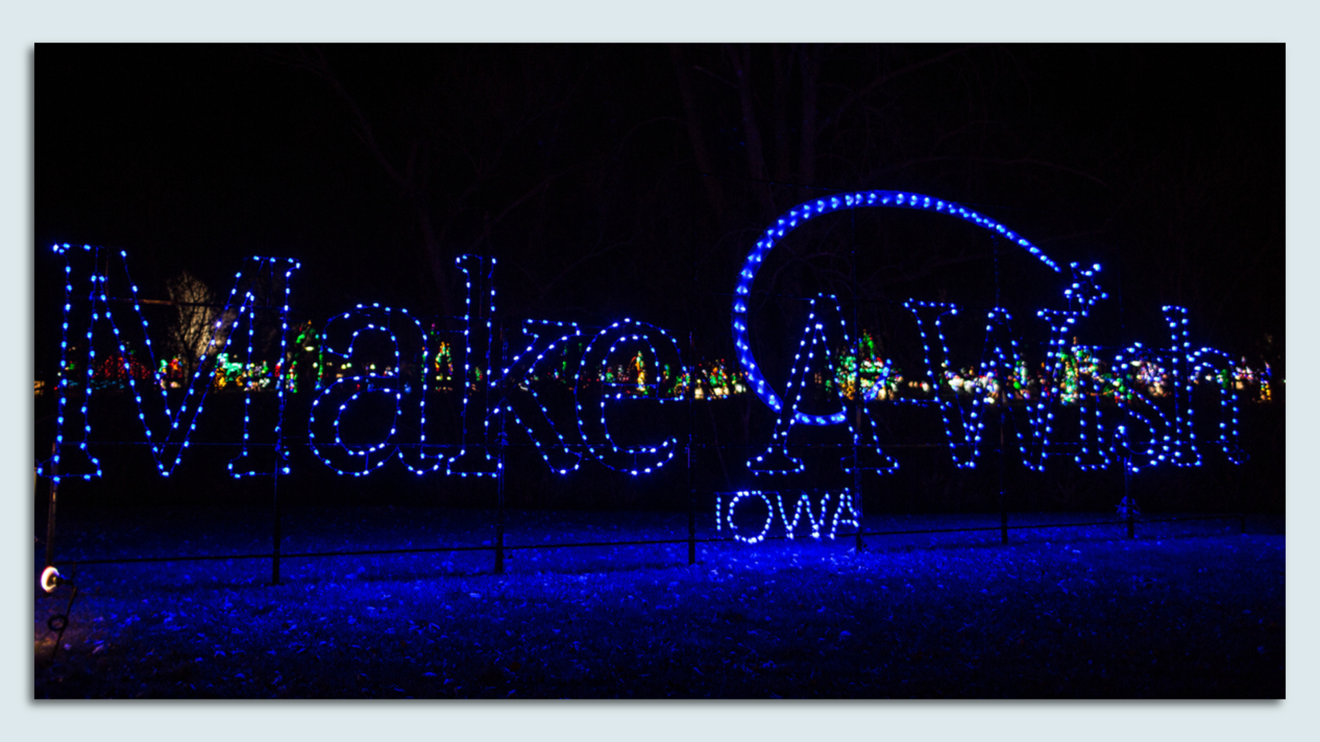 A light installation for Make-A-Wish Iowa