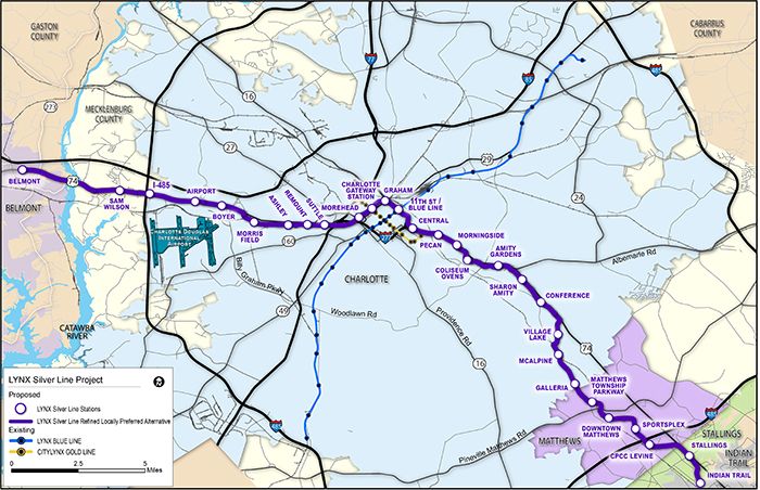Silver Line light rail rendering courtesy of CATS