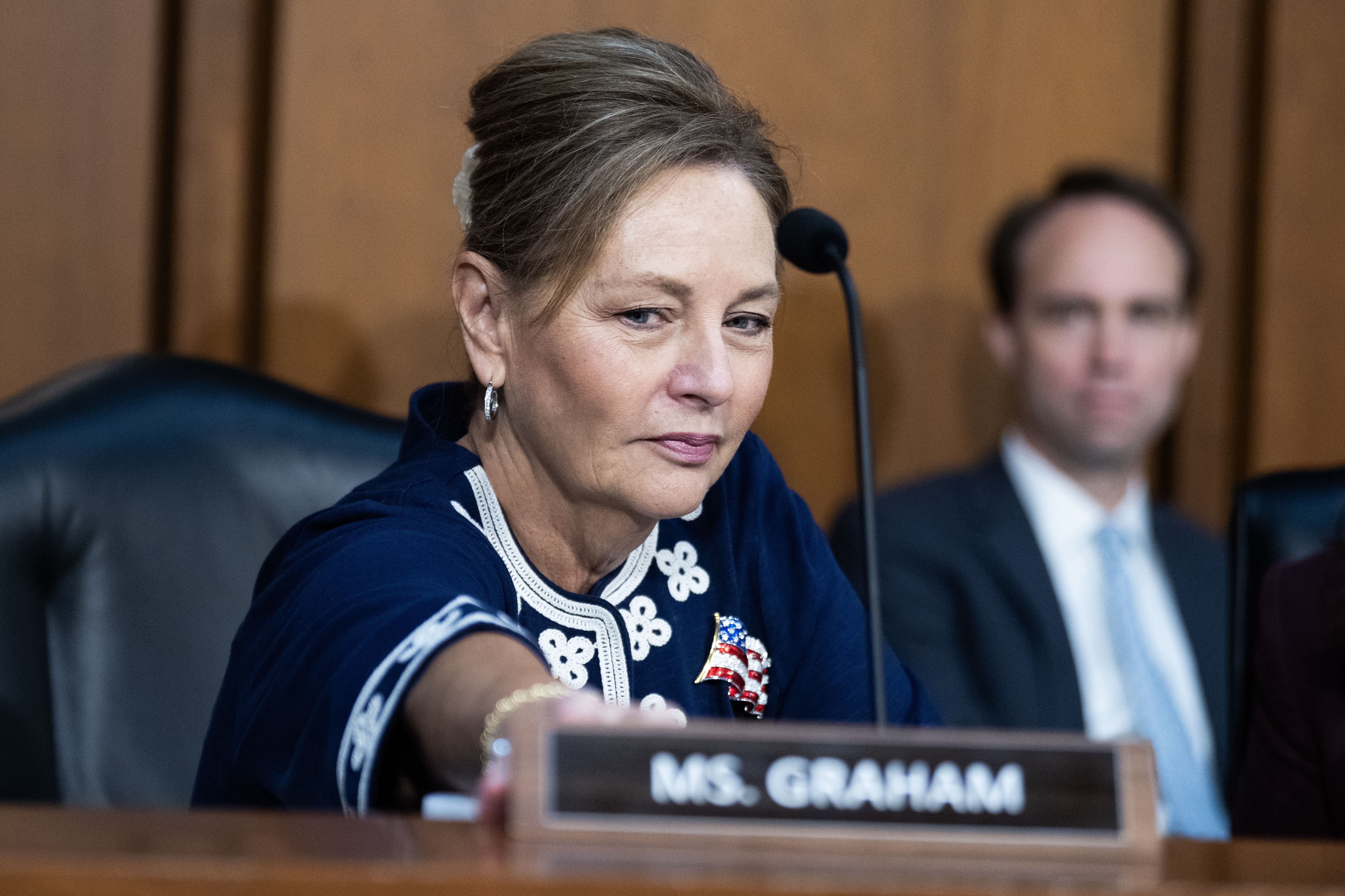 Sen. Darline Graham (R-S.C.) at a Senate Judicary Committee hearing yesterday.