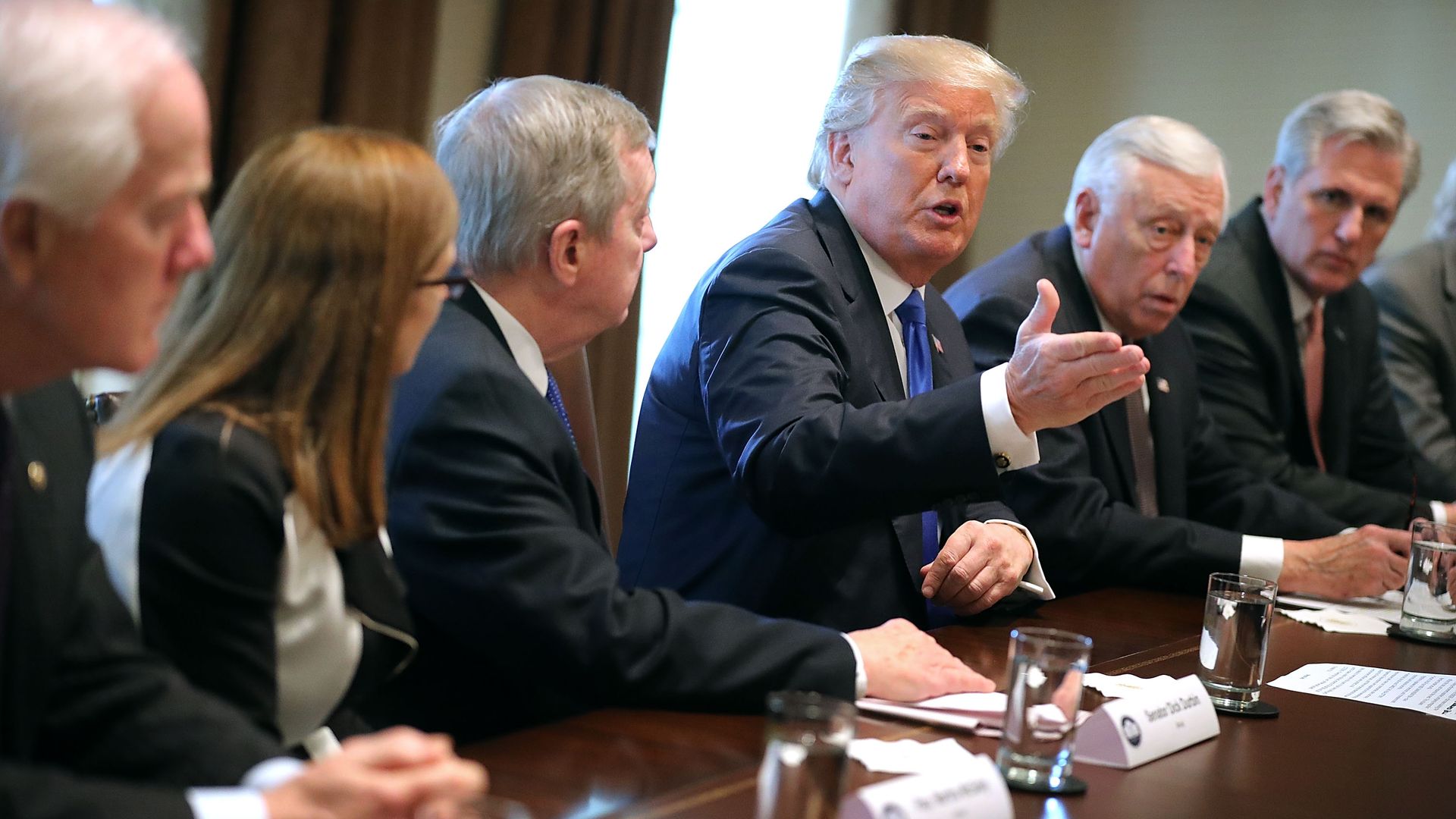 Trump and members of Congress at White House meeting