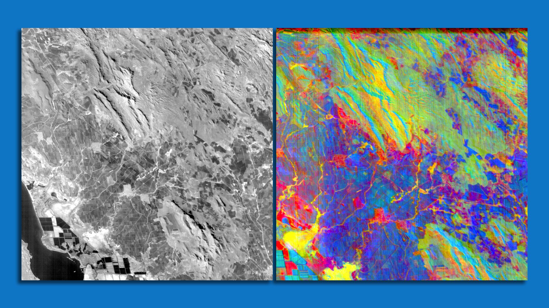 Satellite imagery of earth