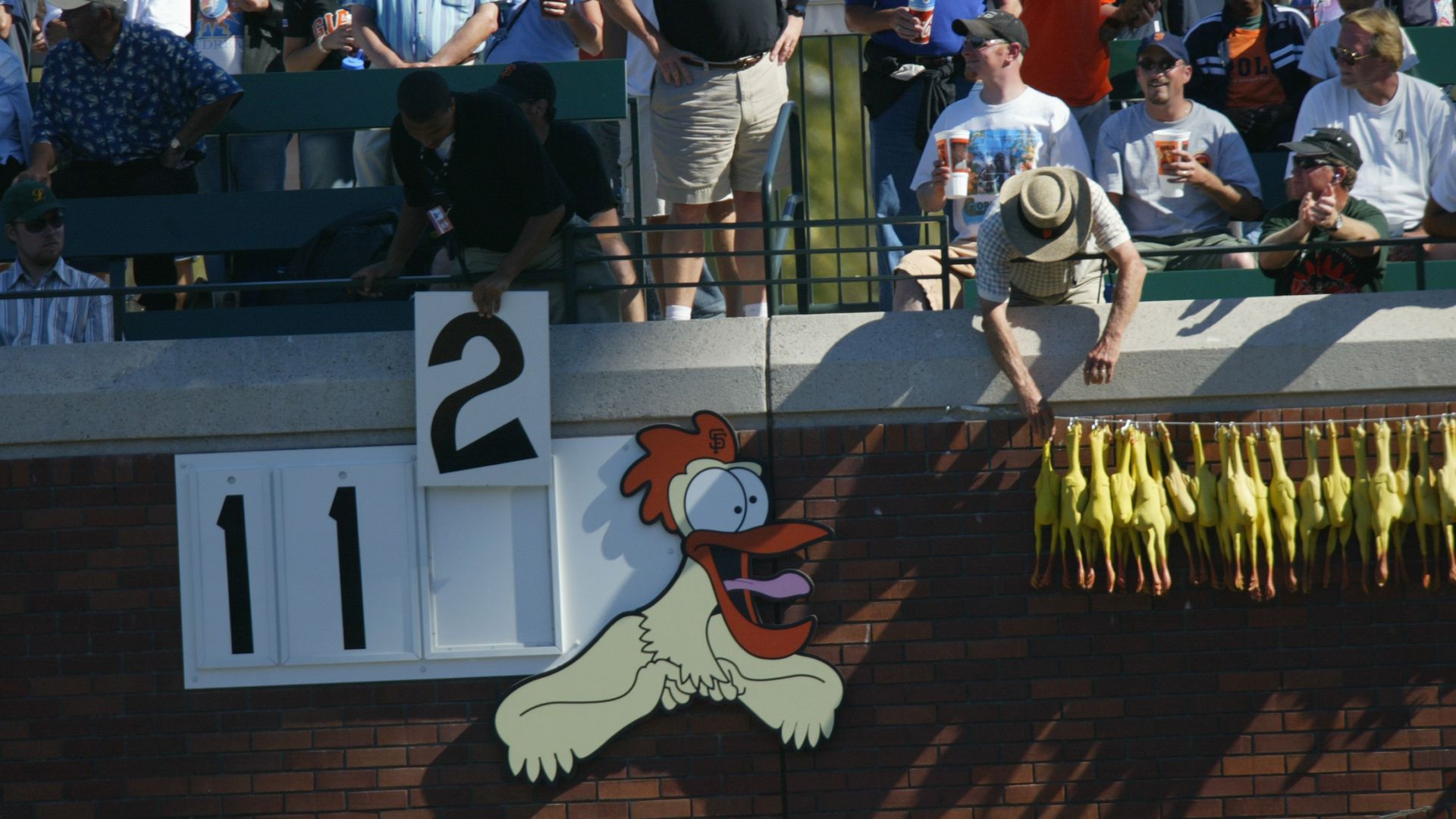 The "intentional walk" counter during Barry Bonds' 2004 season