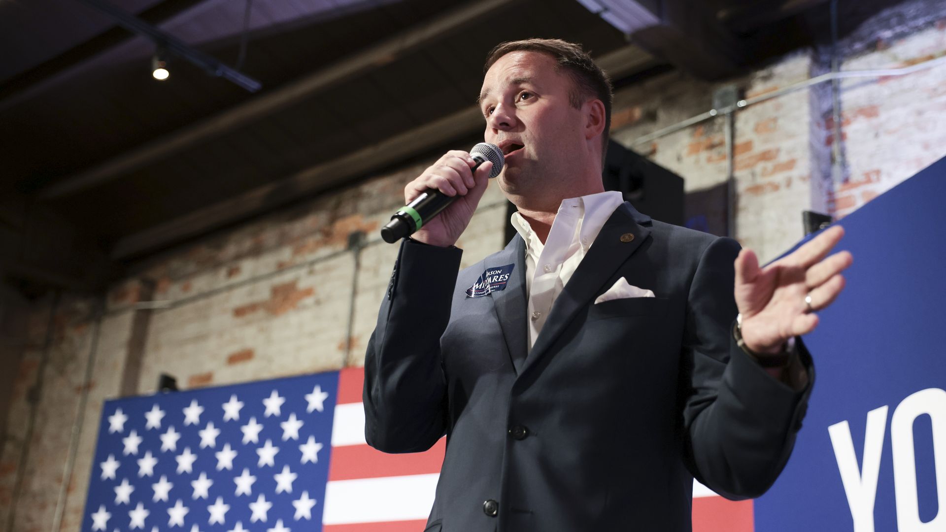 Virginia Republican Attorney General candidate Jason Miyares speaks during a campaign rally