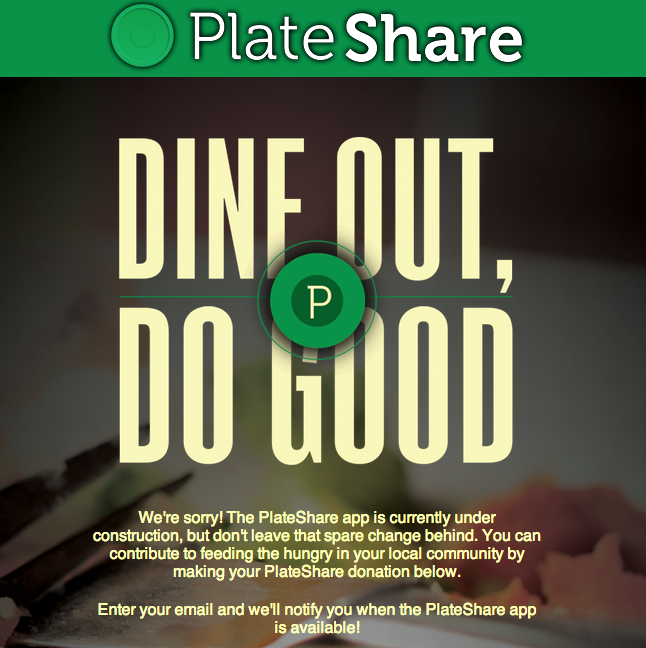 PlateShare under construction