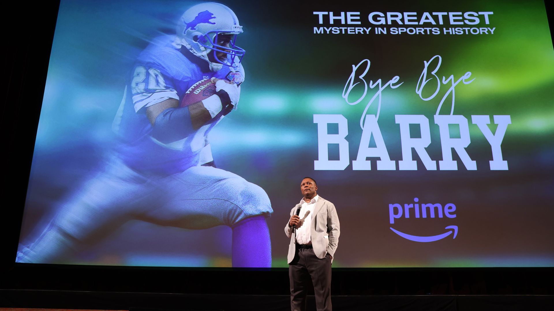 Barry Sanders attends "Bye Bye Barry" World Premiere at Fox Theatre on November 17, 2023 in Detroit, Michigan. (Photo by Rick Kern/Getty Images for Prime Video)